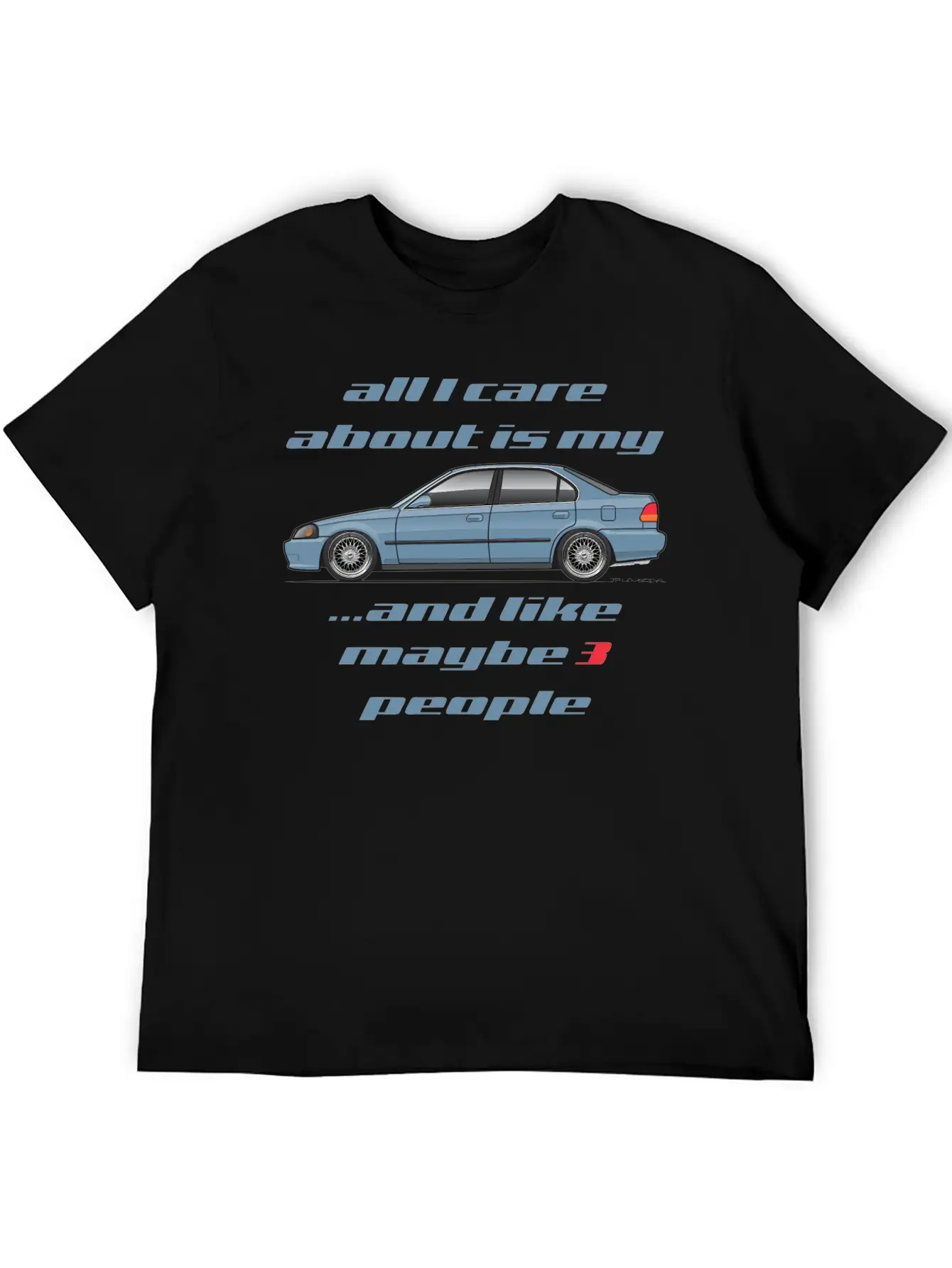 All I Care Cyclone Blue Unisex Casual T-Shirt – Clean Design For Daily Comfort