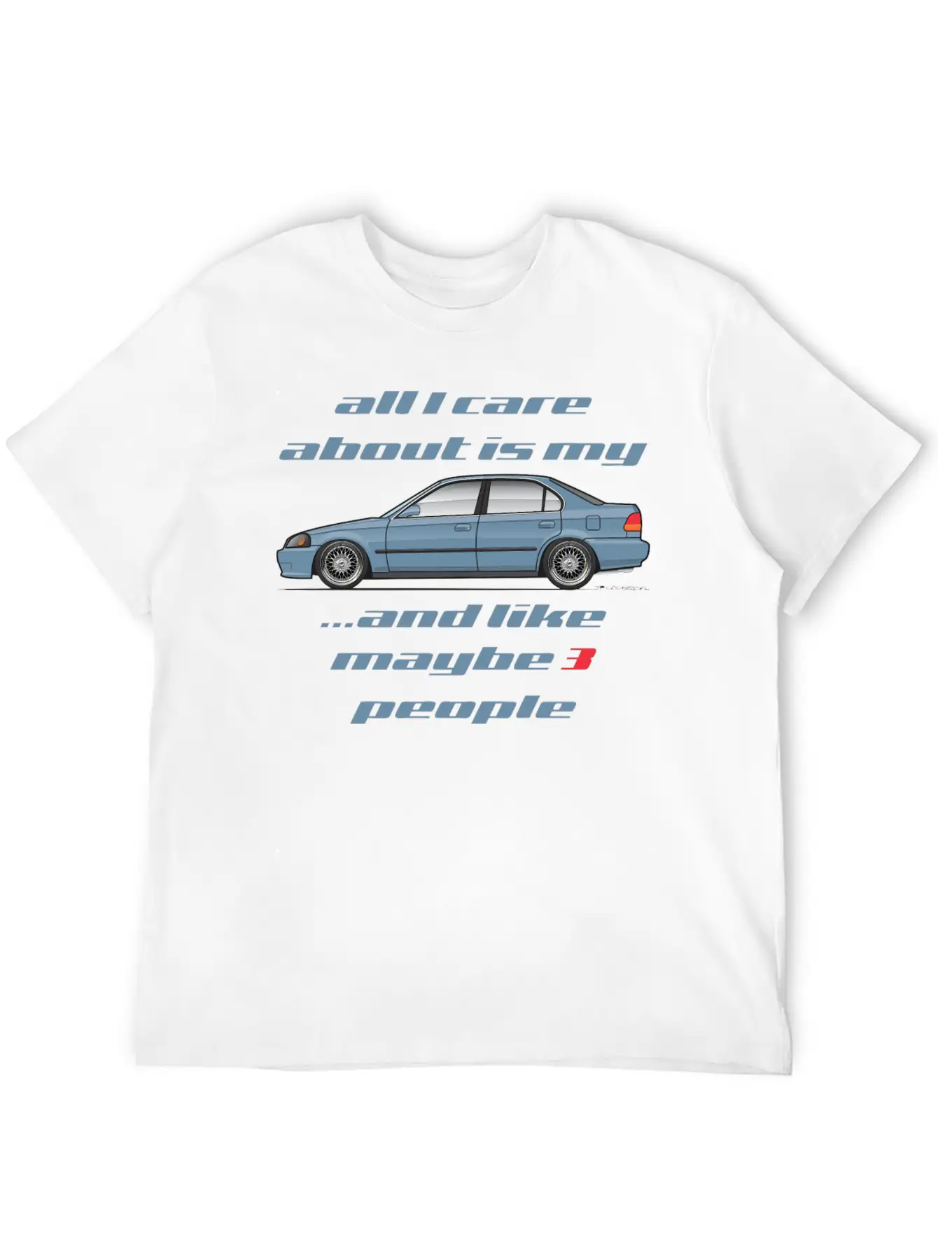 All I Care Cyclone Blue Unisex Casual T-Shirt – Clean Design For Daily Comfort