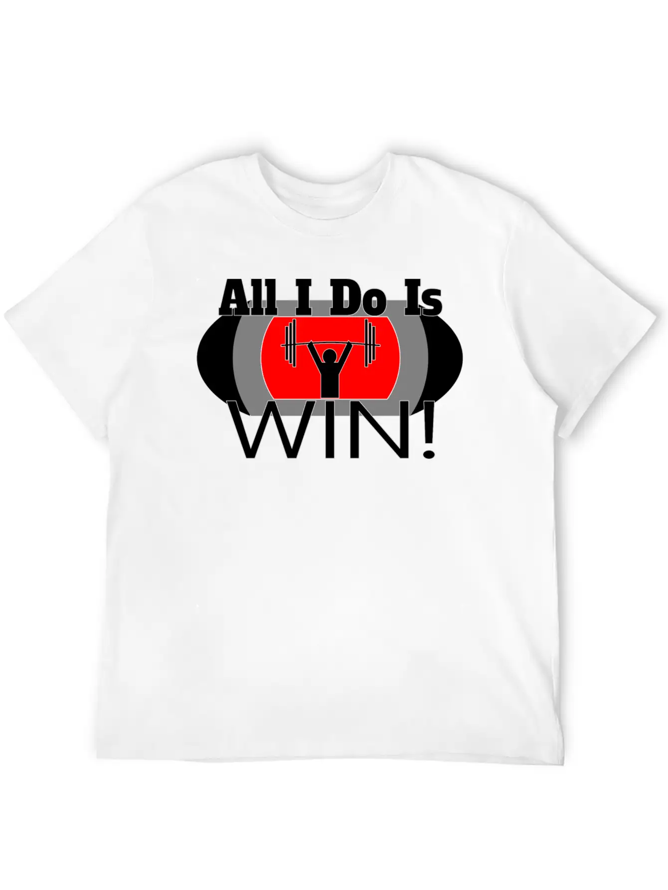 ALL I DO IS WIN (LIFTING) Basic Graphic T-Shirt – Daily Comfort In Soft Cotton