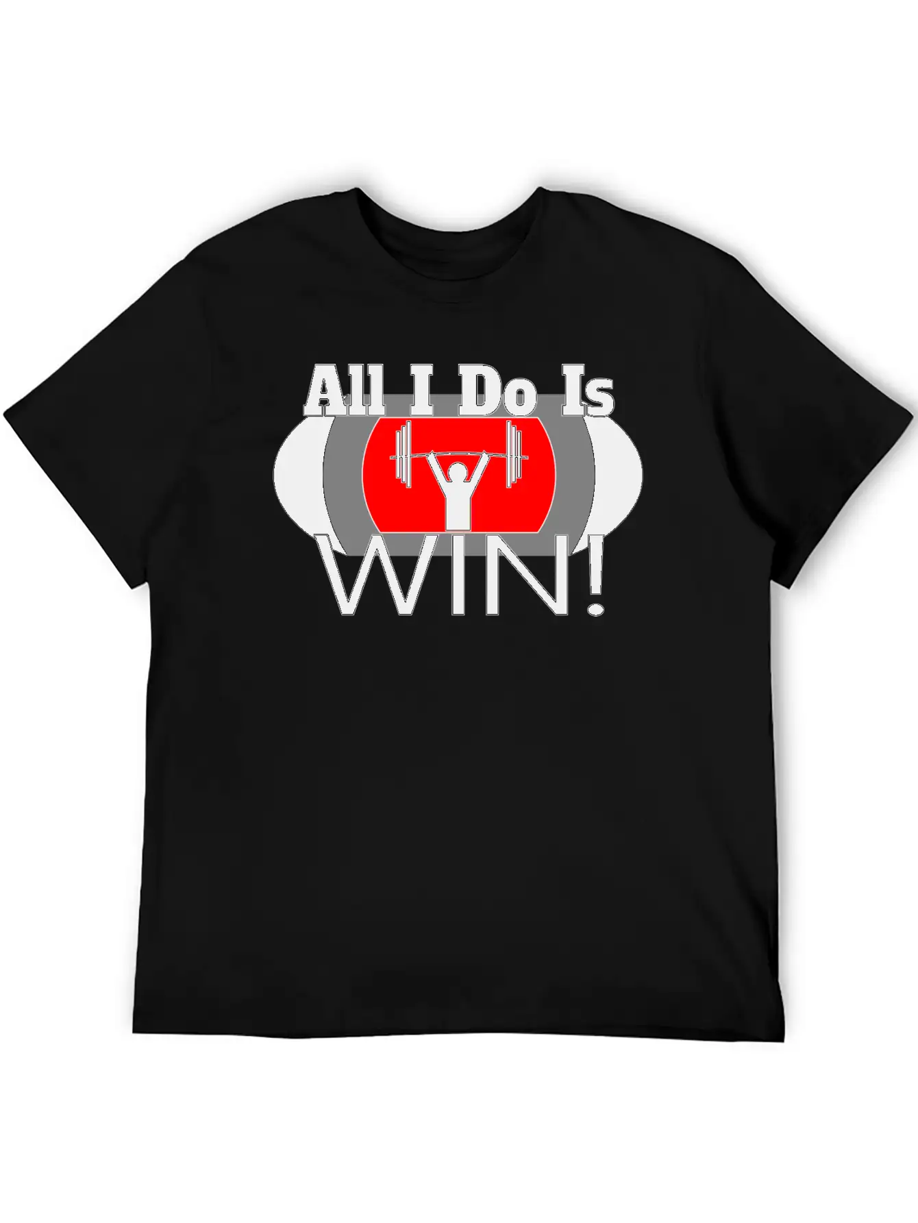 ALL I DO IS WIN (LIFTING) Basic Graphic T-Shirt – Daily Comfort In Soft Cotton