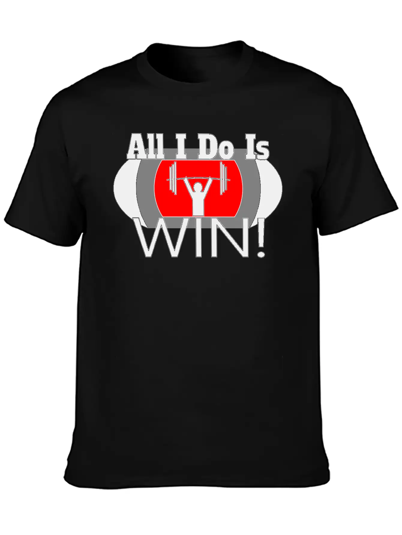 ALL I DO IS WIN (LIFTING) Basic Graphic T-Shirt – Daily Comfort In Soft Cotton