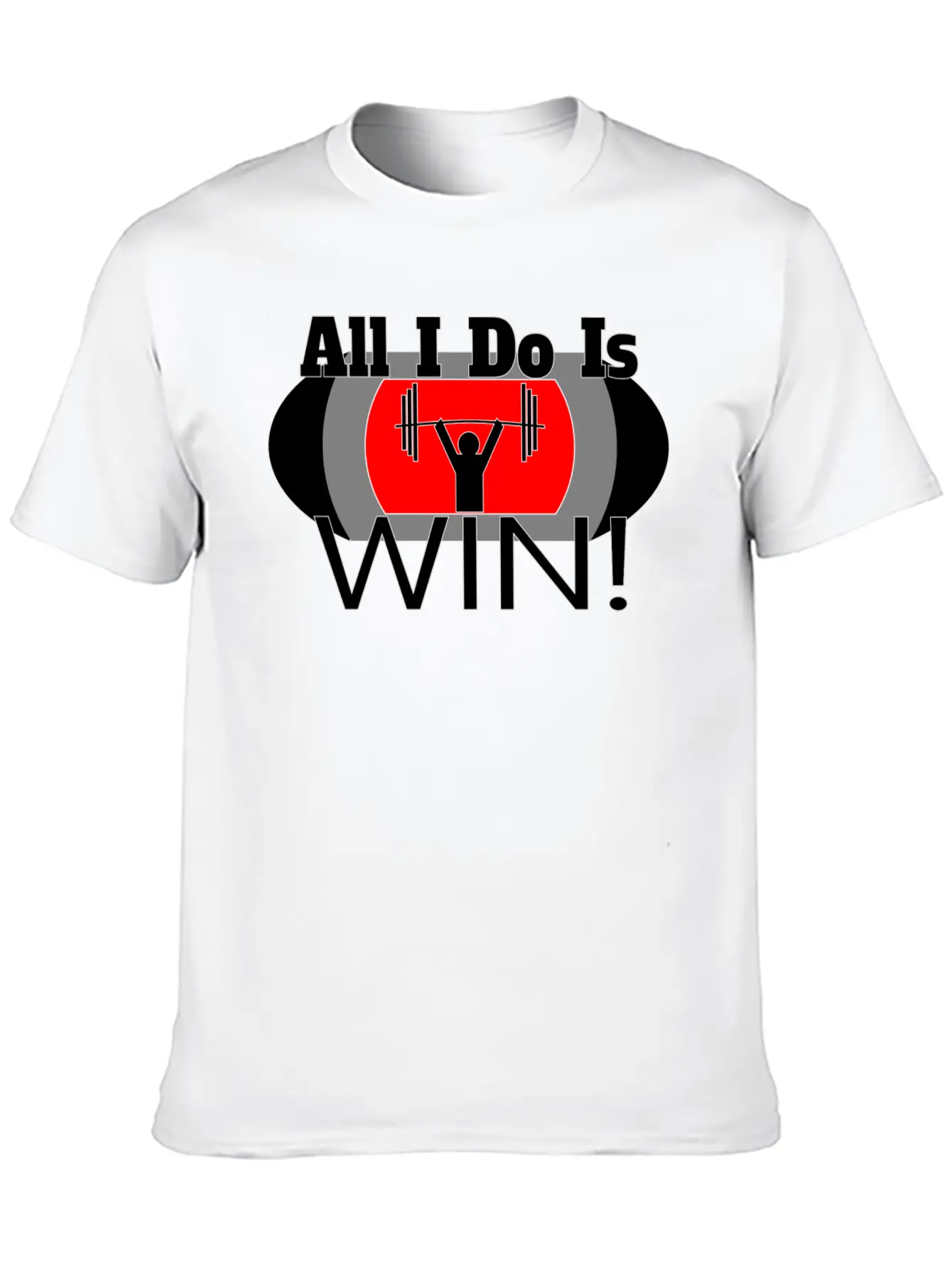 ALL I DO IS WIN (LIFTING) Basic Graphic T-Shirt – Daily Comfort In Soft Cotton
