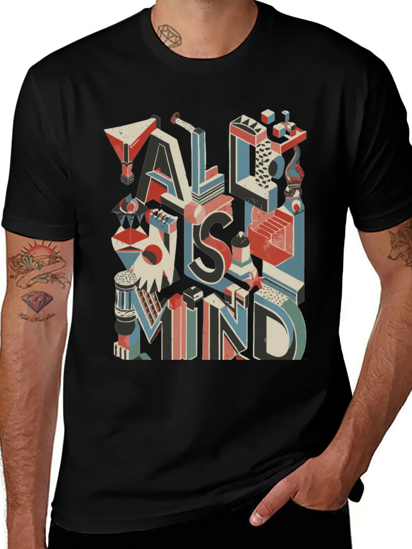 All Is Mind Graphic Design Essential Unisex Summer Tee – Soft Cotton Casual Fit