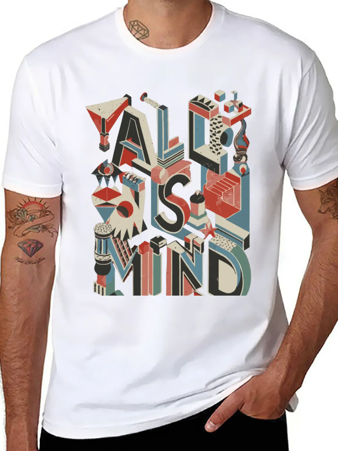 All Is Mind Graphic Design Essential Unisex Summer Tee – Soft Cotton Casual Fit