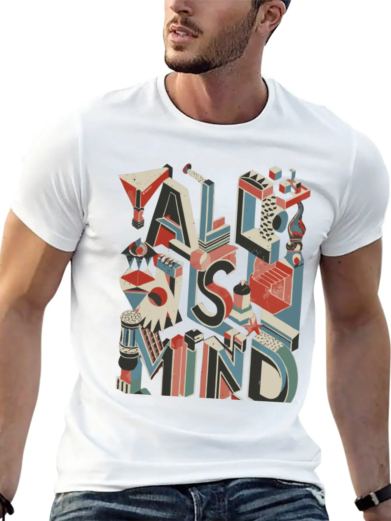 All Is Mind Graphic Design Essential Unisex Summer Tee – Soft Cotton Casual Fit