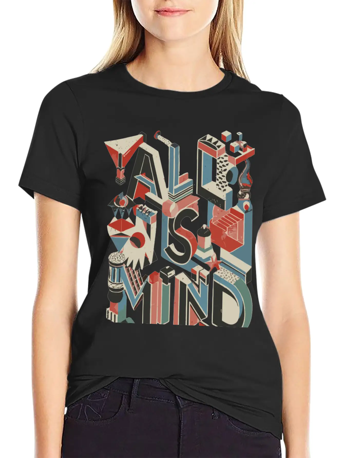 All Is Mind Graphic Design Essential Unisex Summer Tee – Soft Cotton Casual Fit