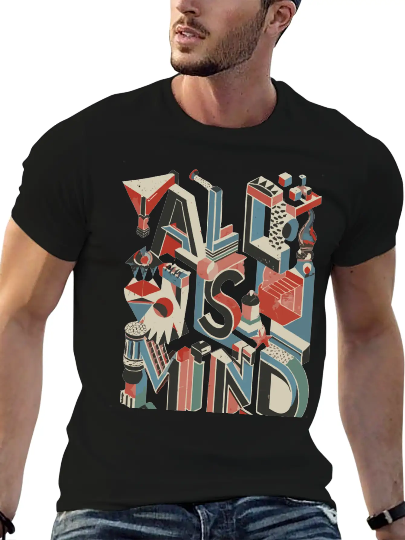 All Is Mind Graphic Design Essential Unisex Summer Tee – Soft Cotton Casual Fit