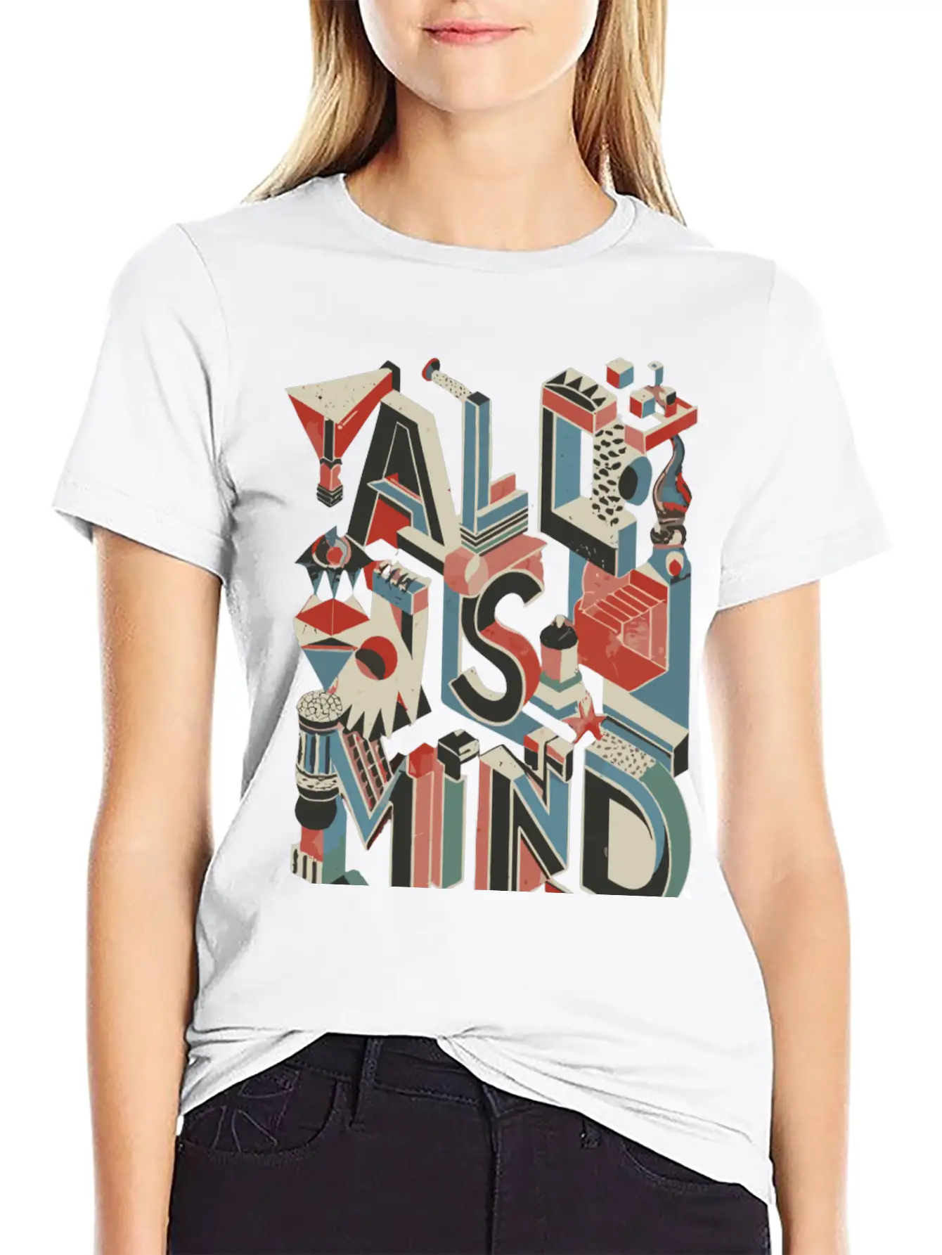All Is Mind Graphic Design Essential Unisex Summer Tee – Soft Cotton Casual Fit