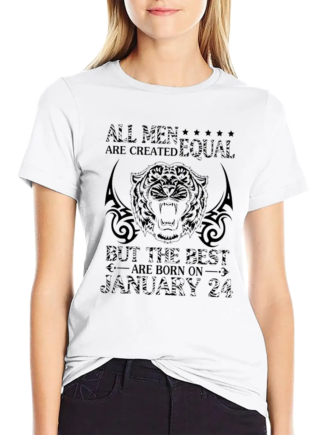 All Men Are Created Equal The Best Are Born On Jan Unisex Short Sleeve Soft Cotton T-Shirt – Casual Everyday Wear