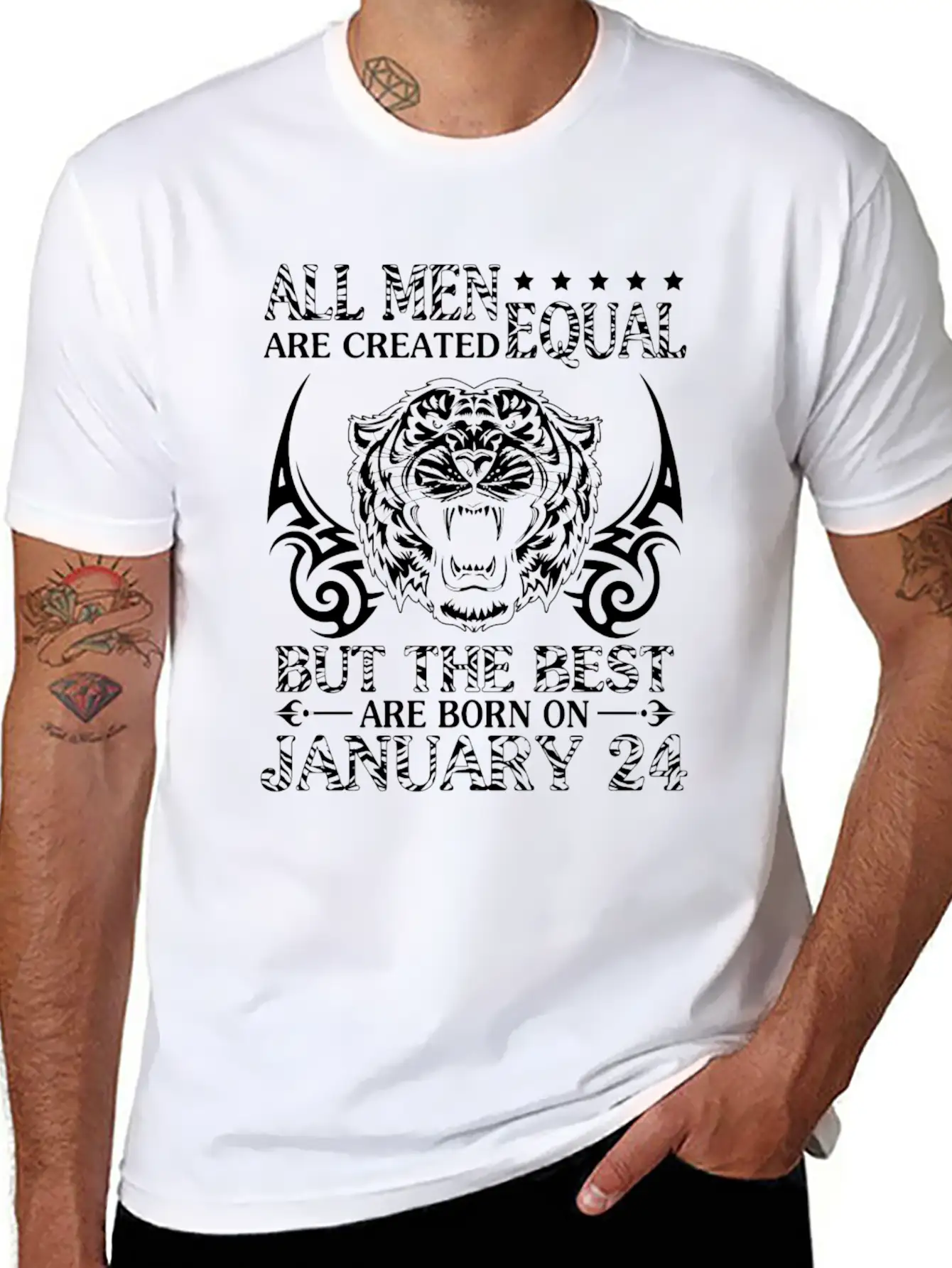 All Men Are Created Equal The Best Are Born On Jan Unisex Short Sleeve Soft Cotton T-Shirt – Casual Everyday Wear