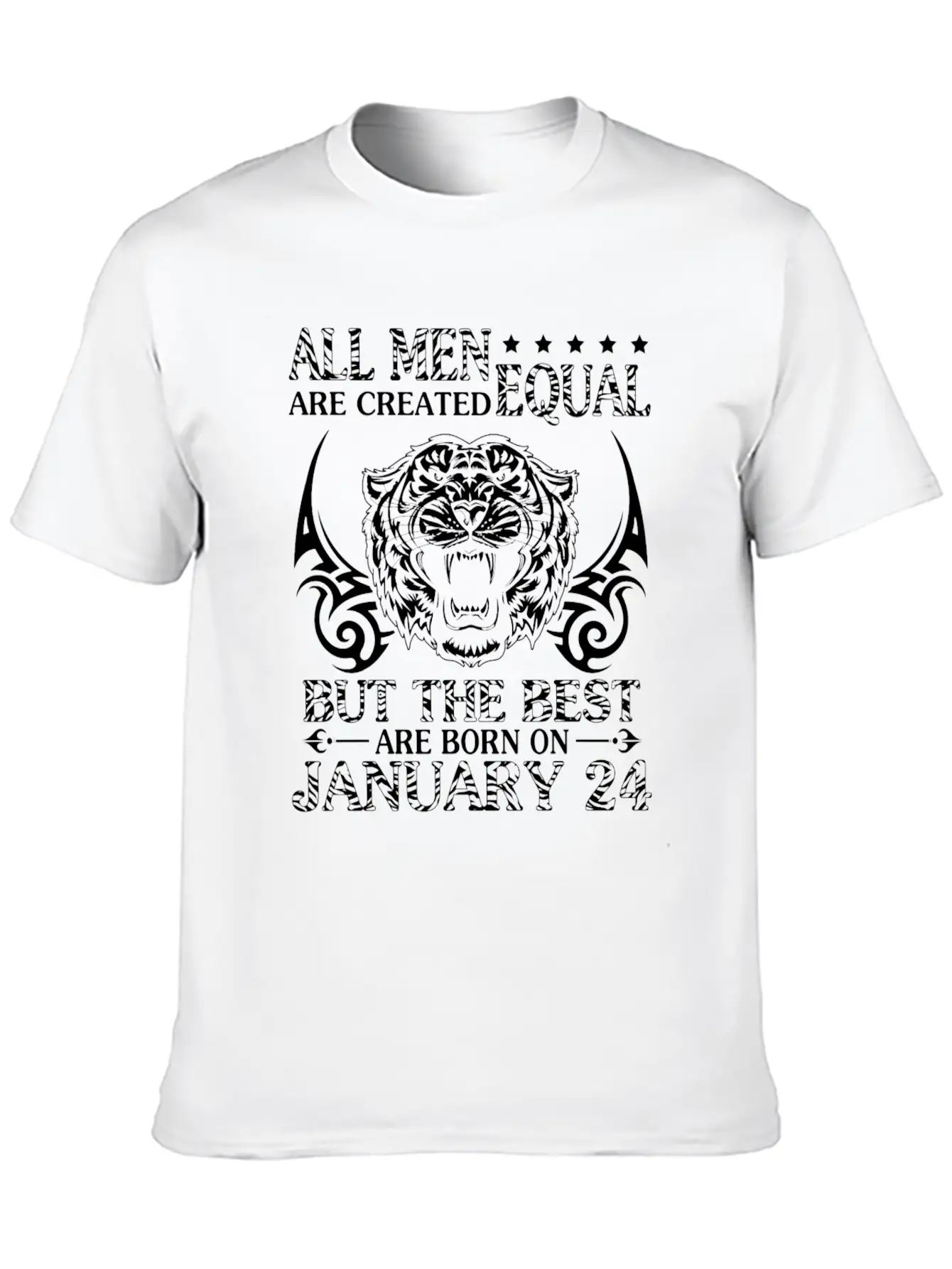All Men Are Created Equal The Best Are Born On Jan Unisex Short Sleeve Soft Cotton T-Shirt – Casual Everyday Wear