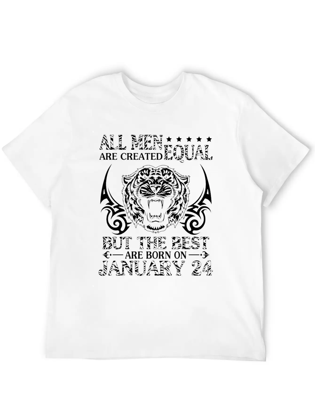 All Men Are Created Equal The Best Are Born On Jan Unisex Short Sleeve Soft Cotton T-Shirt – Casual Everyday Wear