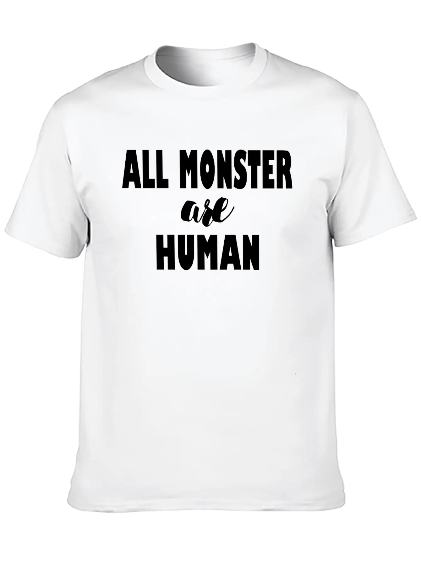 ALL MONSTER ARE HUMAN Timeless Short Sleeve Tee – Comfy And Minimalist Design