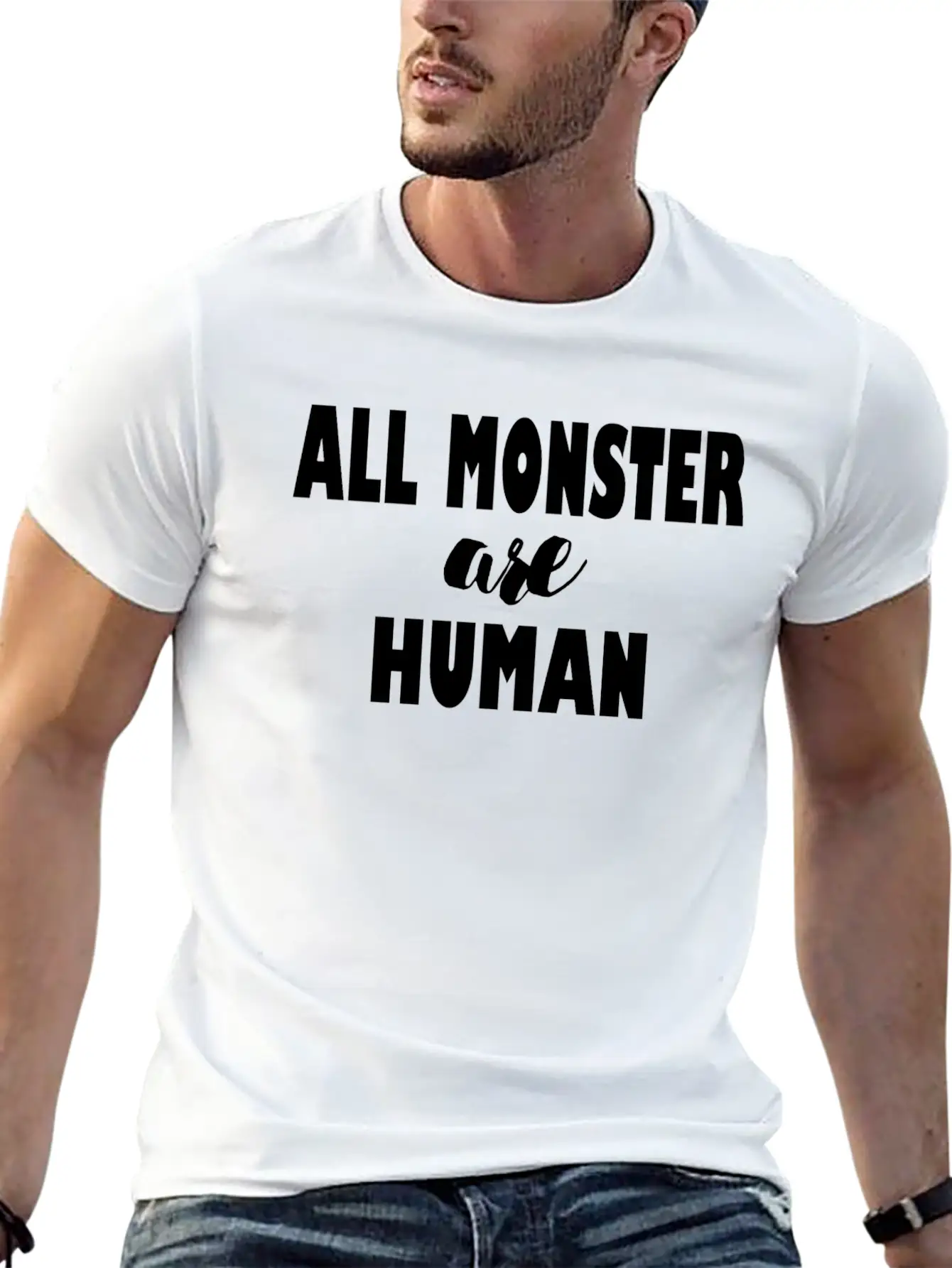 ALL MONSTER ARE HUMAN Timeless Short Sleeve Tee – Comfy And Minimalist Design