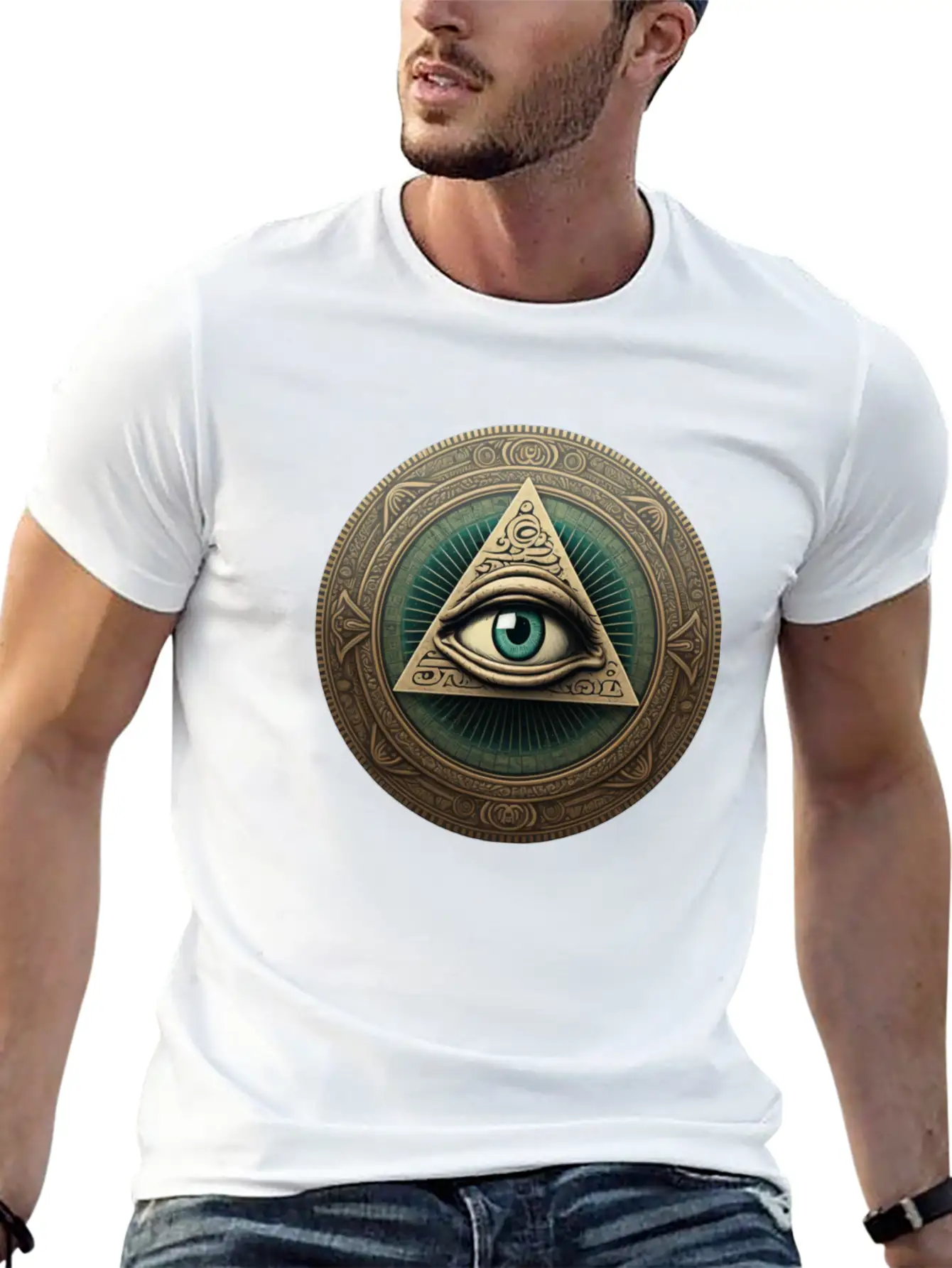 All Seeing Eye Token Unisex Short Sleeve Soft Cotton T-Shirt – Casual Everyday Wear
