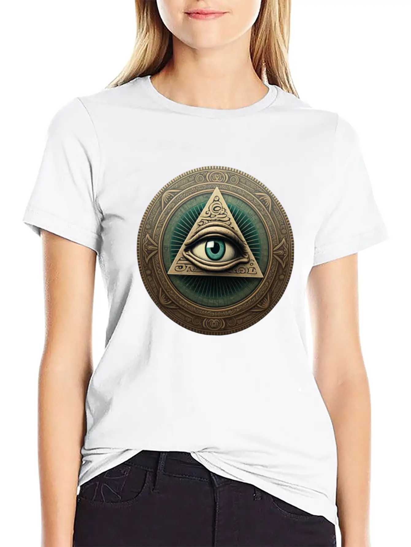 All Seeing Eye Token Unisex Short Sleeve Soft Cotton T-Shirt – Casual Everyday Wear