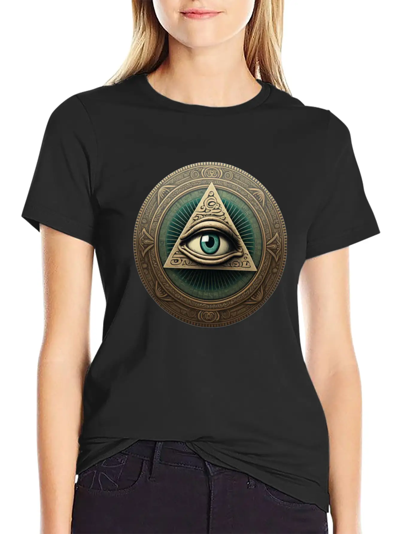 All Seeing Eye Token Unisex Short Sleeve Soft Cotton T-Shirt – Casual Everyday Wear