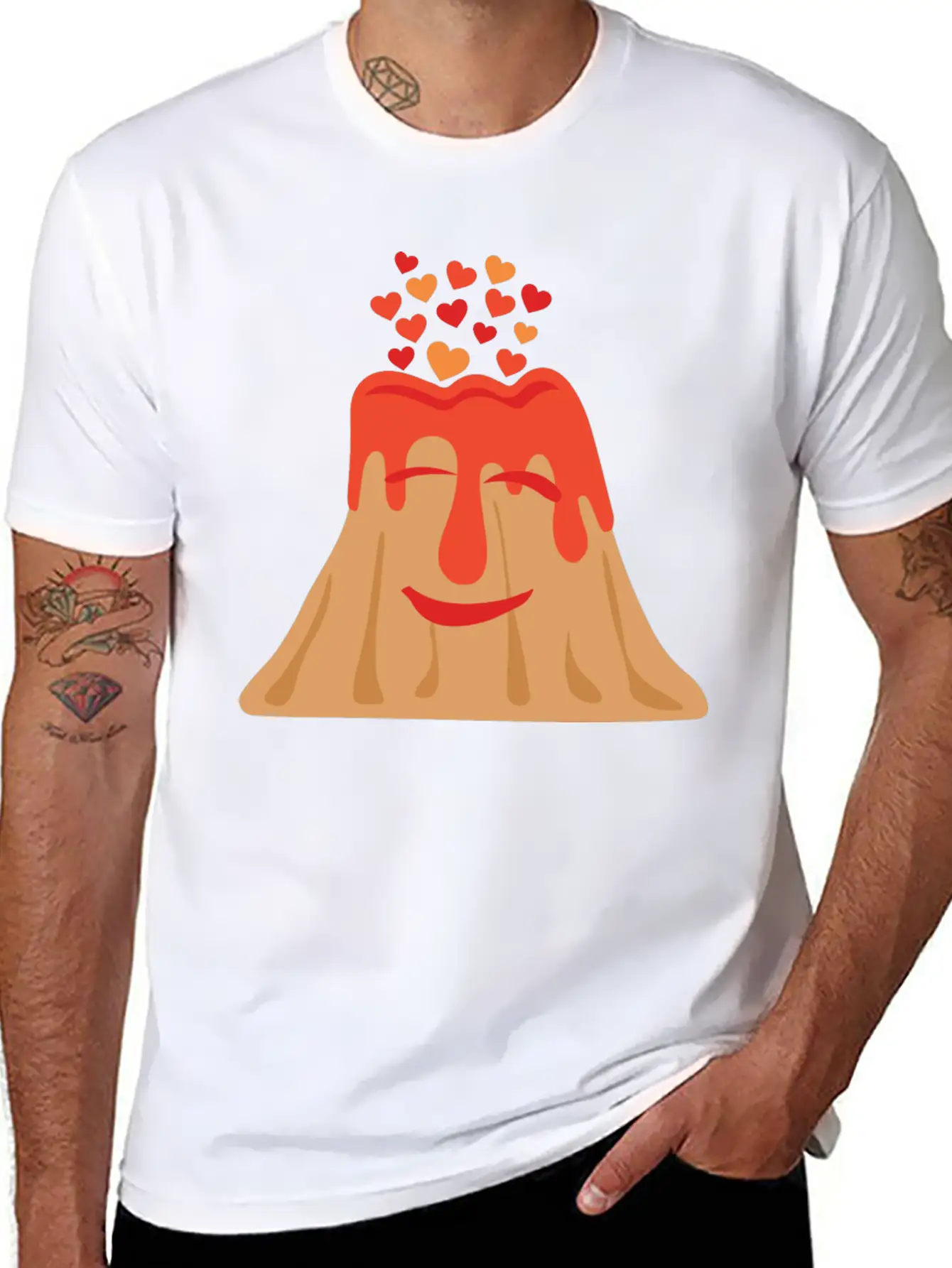 All You Need Is Lava Cute Volcano With Hearts Basic Graphic T-Shirt – Daily Comfort In Soft Cotton