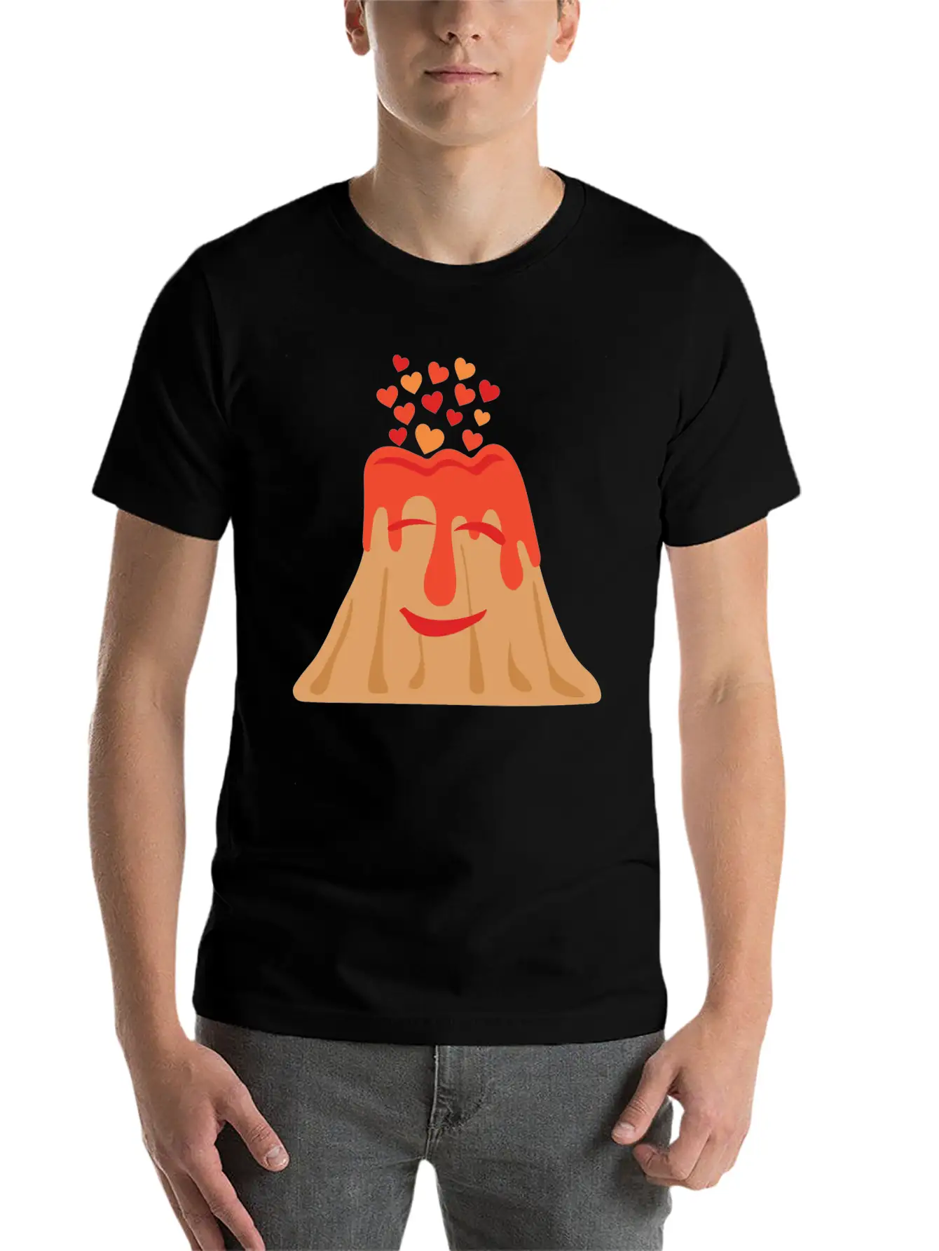 All You Need Is Lava Cute Volcano With Hearts Basic Graphic T-Shirt – Daily Comfort In Soft Cotton