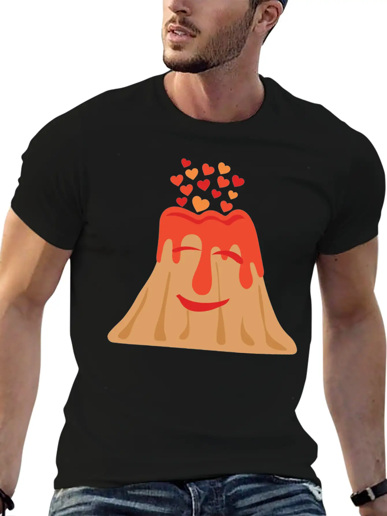 All You Need Is Lava Cute Volcano With Hearts Basic Graphic T-Shirt – Daily Comfort In Soft Cotton