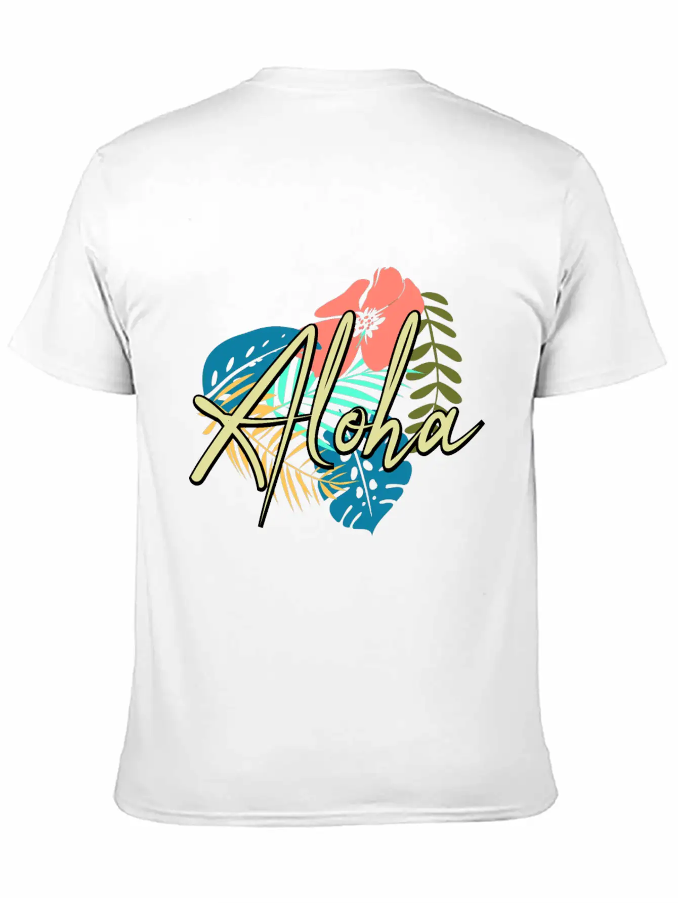Aloha Heart And Flower Comfortable Minimalist Graphic Tee – Summer Style Essential