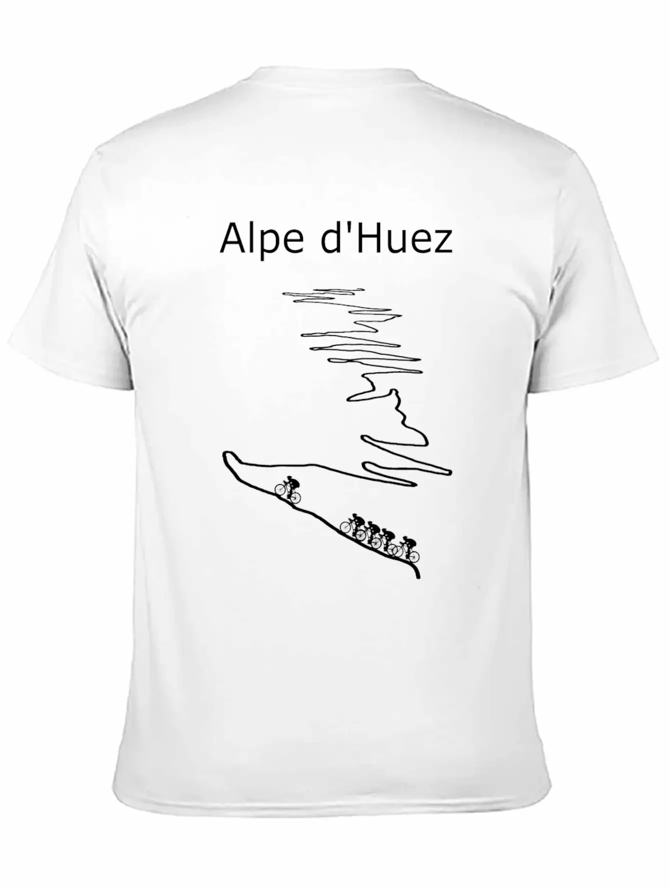 Alpe D Huez Black For Cyclist Basic Graphic T-Shirt – Daily Comfort In Soft Cotton