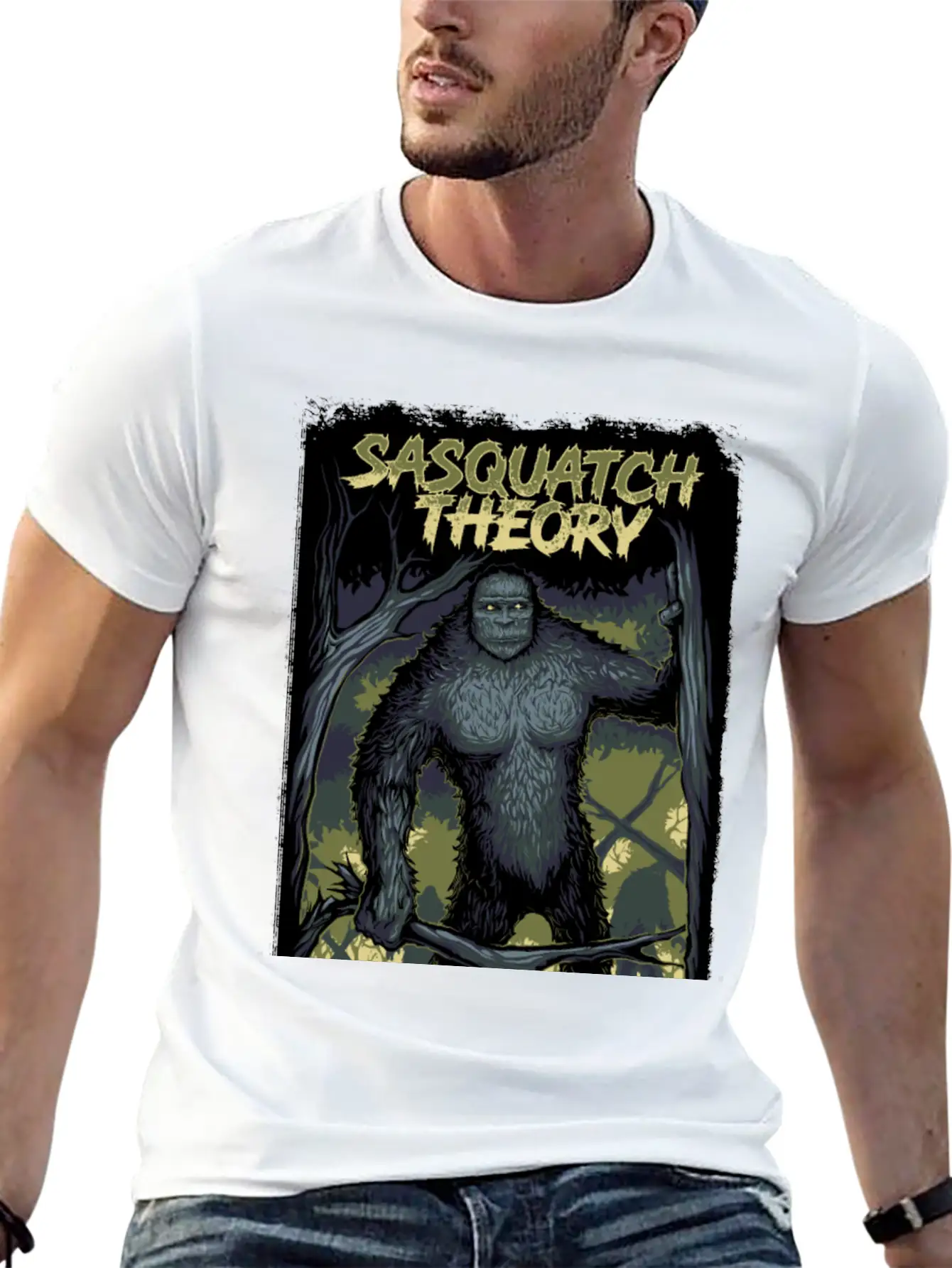 ALPHA MALE (JET BLACK) Unisex Short Sleeve Soft Cotton T-Shirt – Casual Everyday Wear