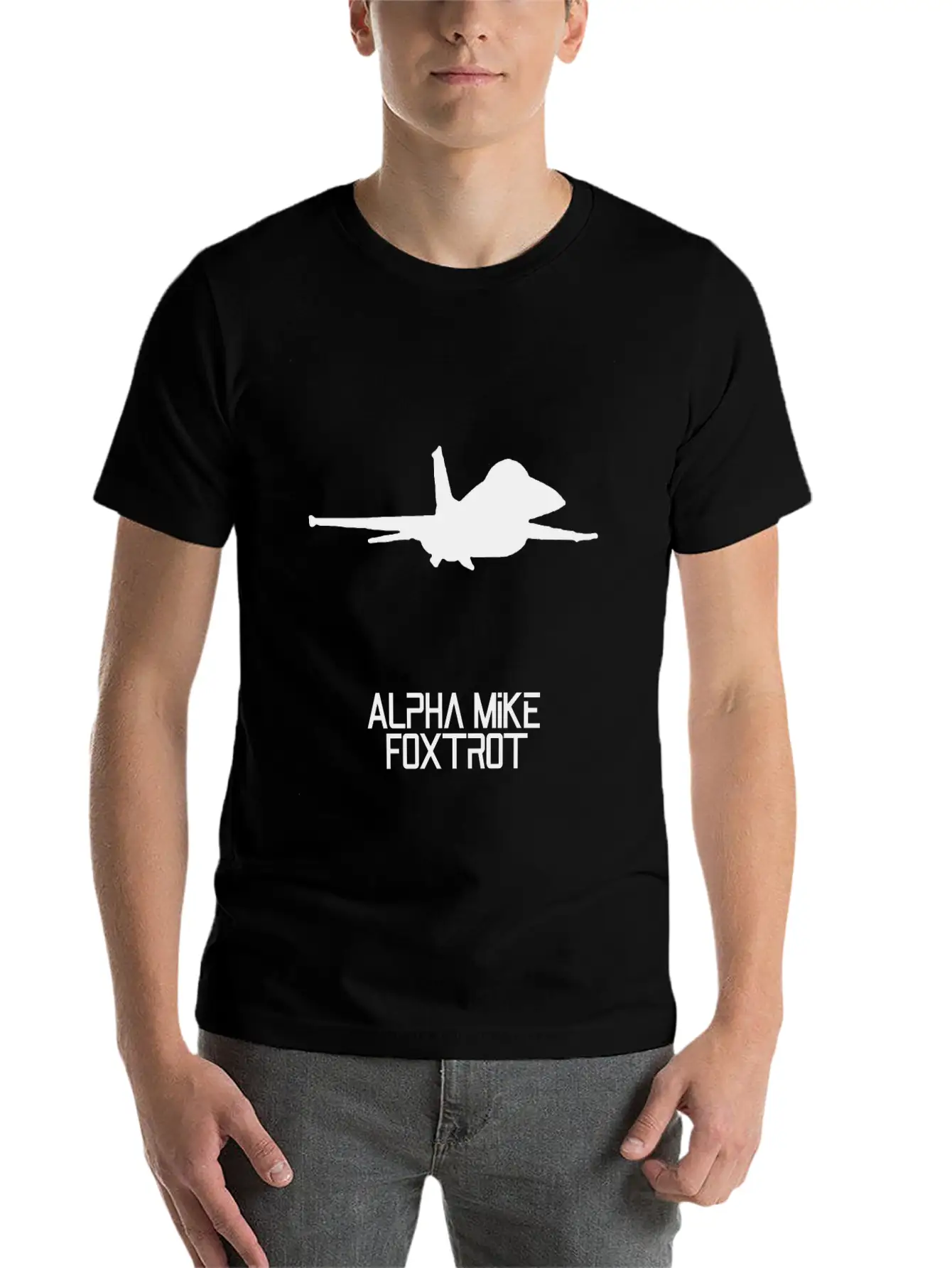 Alpha Mike Foxtrot Pilot· Adios Motherf****r F-16 Unisex Short Sleeve Soft Cotton T-Shirt – Casual Everyday Wear