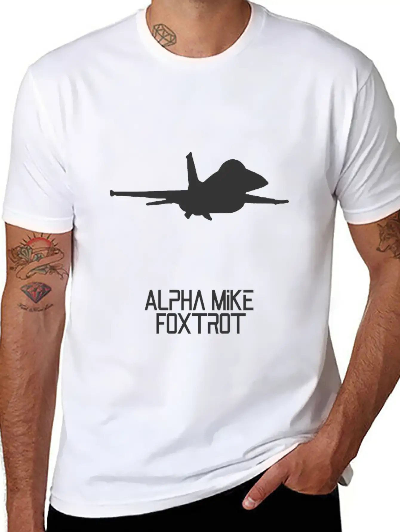 Alpha Mike Foxtrot Pilot· Adios Motherf****r F-16 Unisex Short Sleeve Soft Cotton T-Shirt – Casual Everyday Wear
