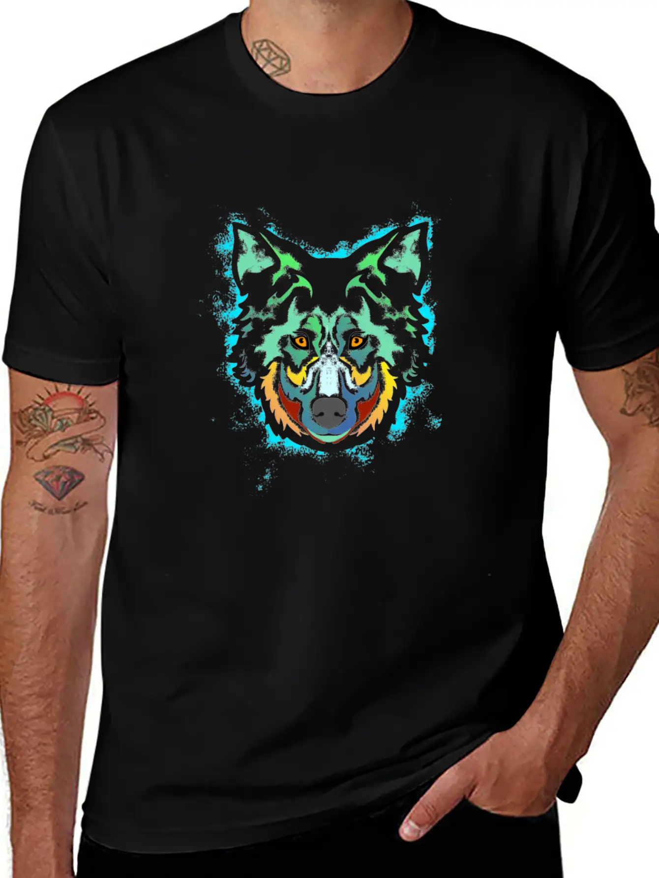 Alpha Wolf Art Stylish Everyday T-Shirt – Unisex Basic Cotton Tee