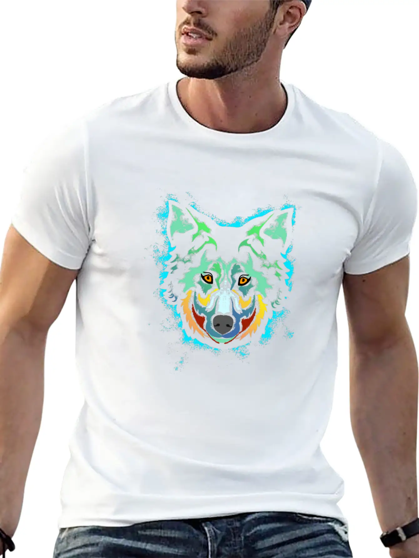 Alpha Wolf Art Stylish Everyday T-Shirt – Unisex Basic Cotton Tee