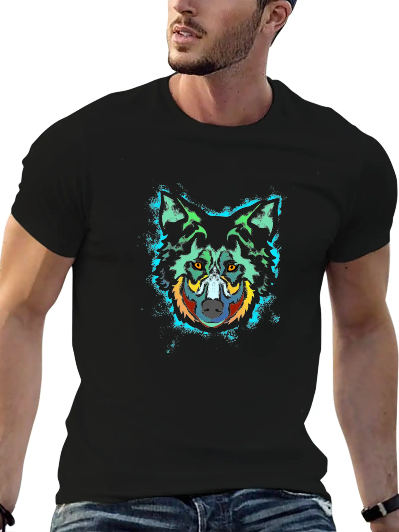 Alpha Wolf Art Stylish Everyday T-Shirt – Unisex Basic Cotton Tee