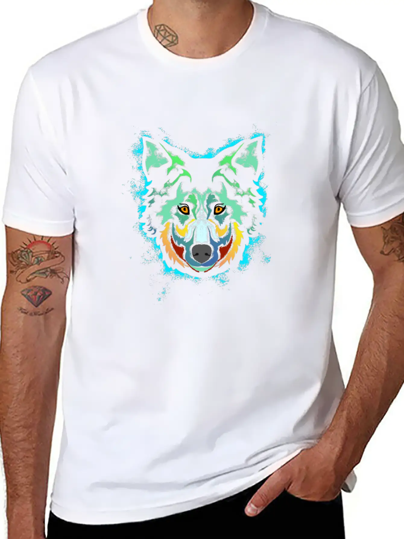 Alpha Wolf Art Stylish Everyday T-Shirt – Unisex Basic Cotton Tee