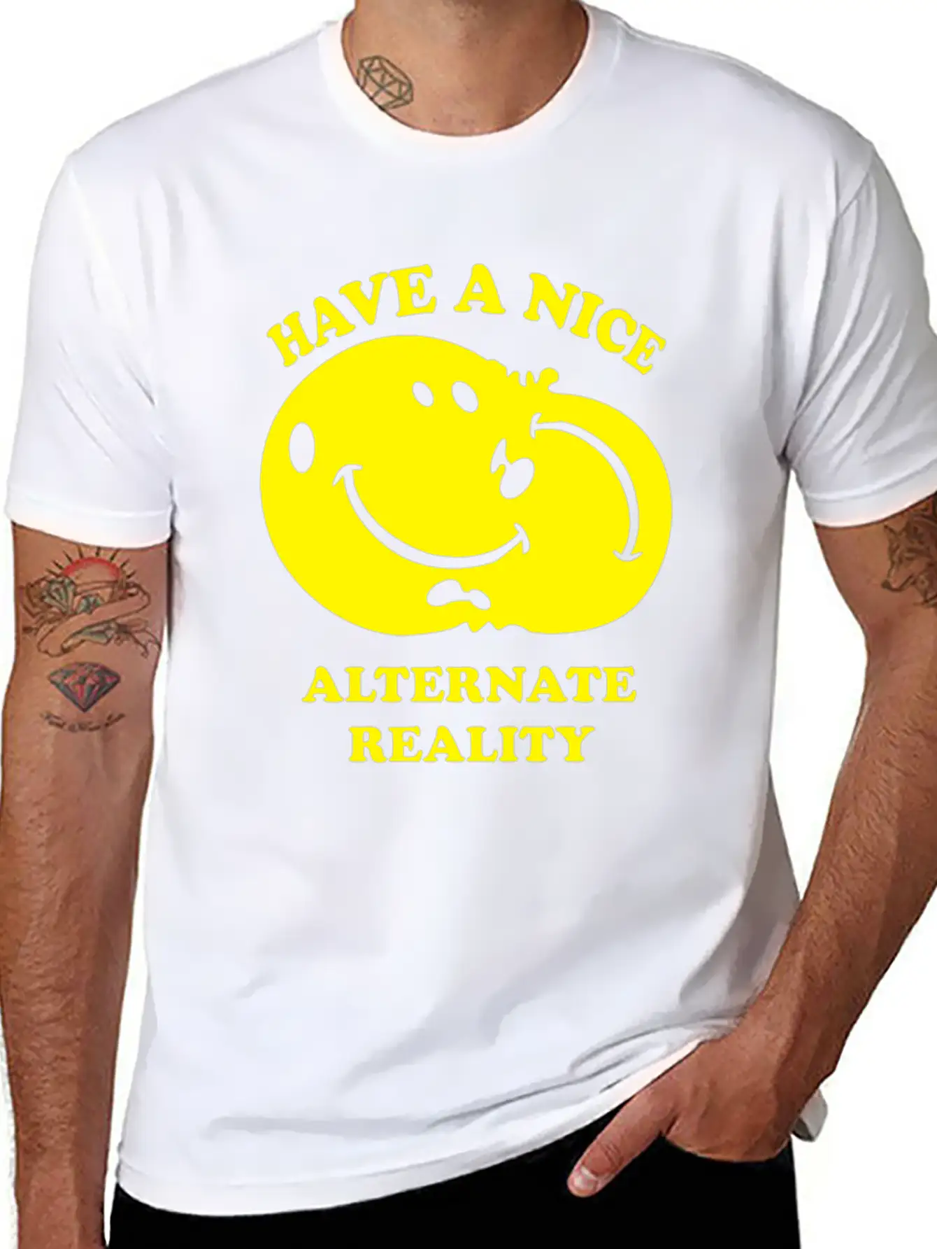 Alternate Reality Funny Tshirt Unisex Short Sleeve Soft Cotton T-Shirt – Casual Everyday Wear