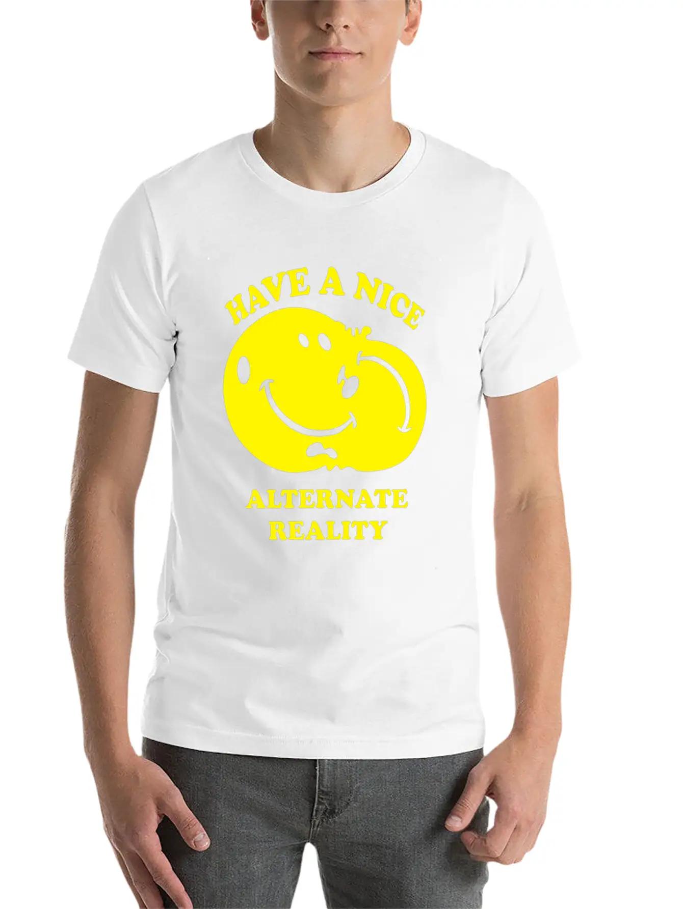 Alternate Reality Funny Tshirt Unisex Short Sleeve Soft Cotton T-Shirt – Casual Everyday Wear