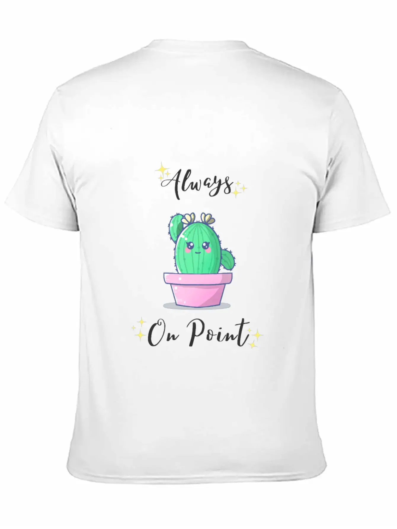 Alway On Point Cactus Unisex Short Sleeve Soft Cotton T-Shirt – Casual Everyday Wear