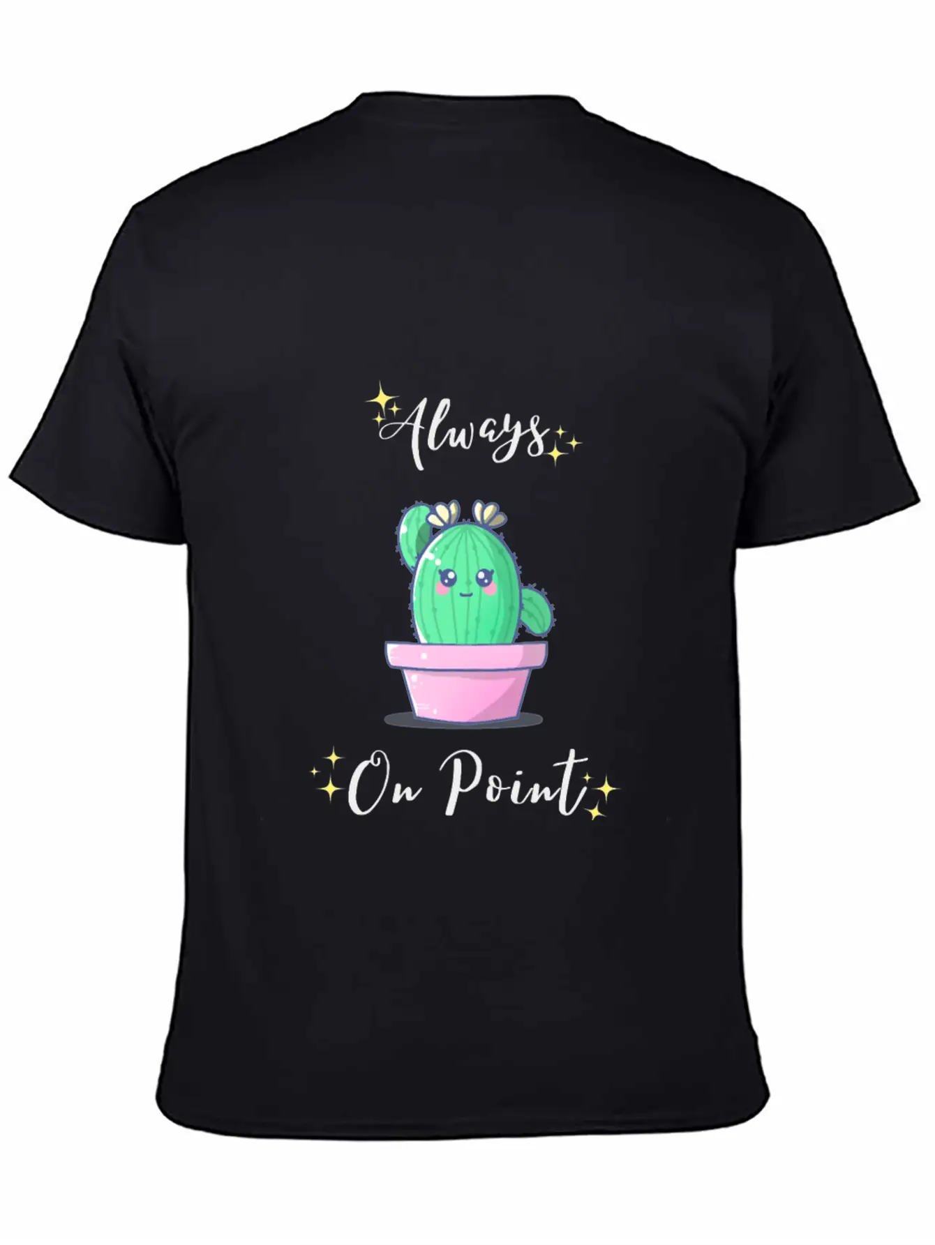Alway On Point Cactus Unisex Short Sleeve Soft Cotton T-Shirt – Casual Everyday Wear