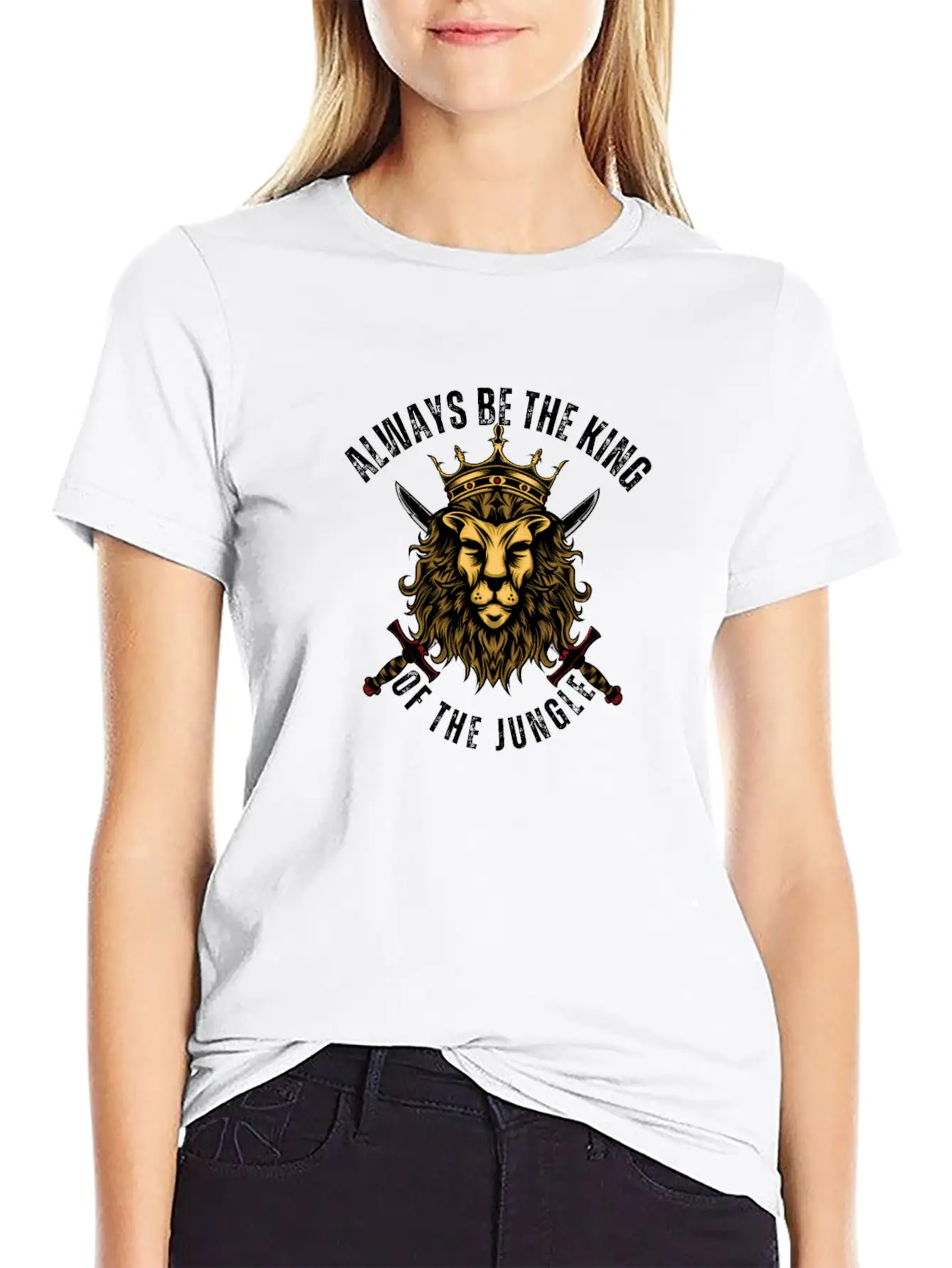 Always Be The King Of The Jungle Unisex Short Sleeve Soft Cotton T-Shirt – Casual Everyday Wear