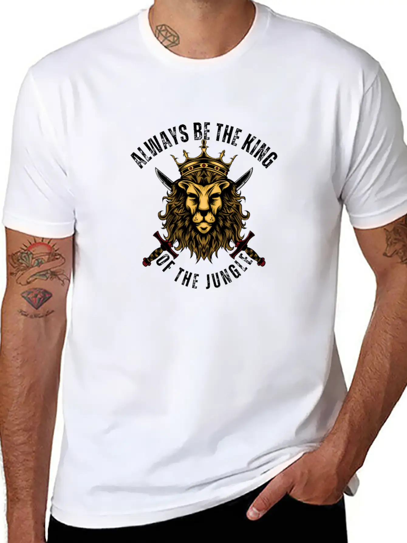 Always Be The King Of The Jungle Unisex Short Sleeve Soft Cotton T-Shirt – Casual Everyday Wear