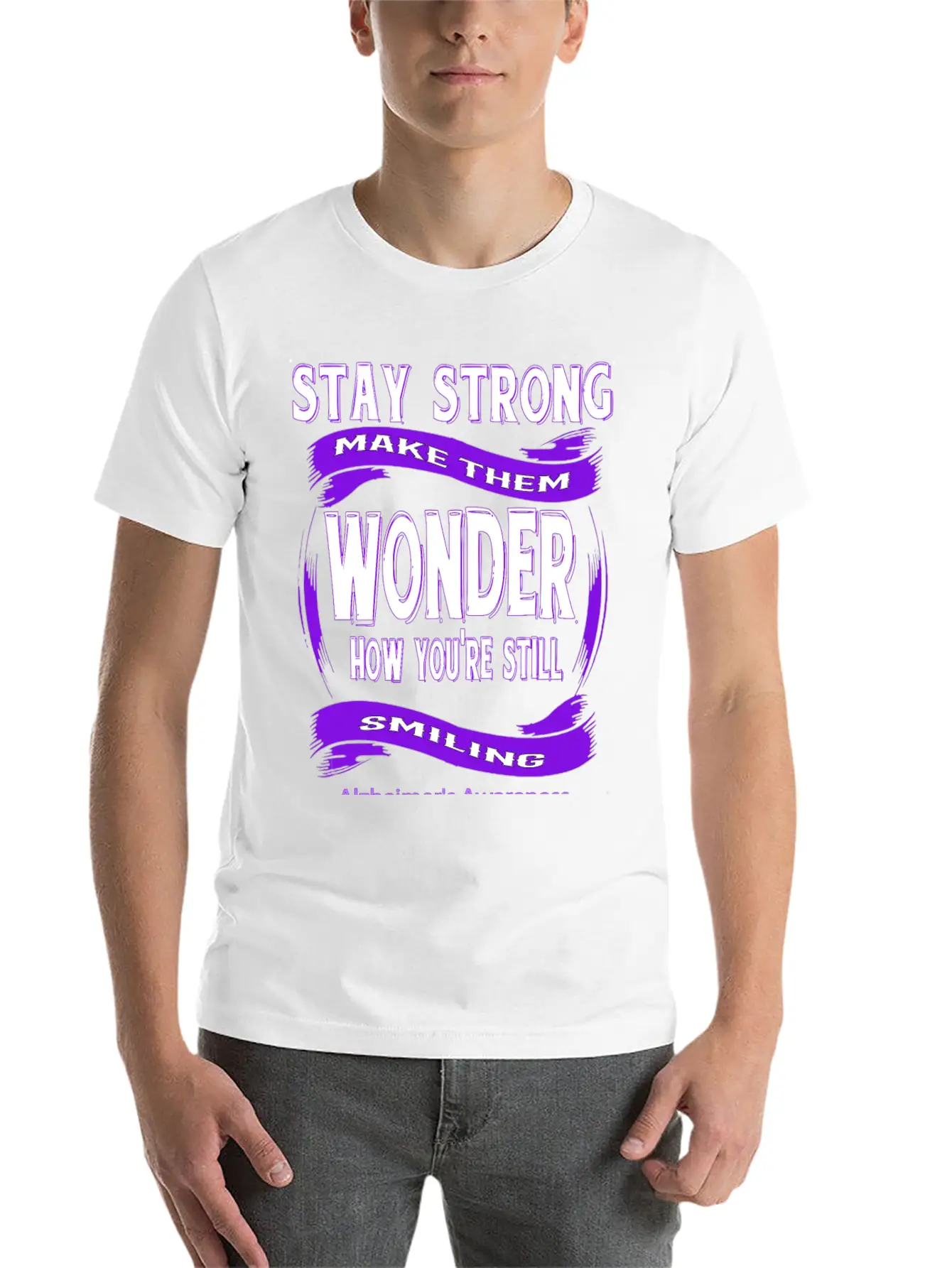 Alzheimer's Awareness Unisex Short Sleeve Soft Cotton T-Shirt – Casual Everyday Wear