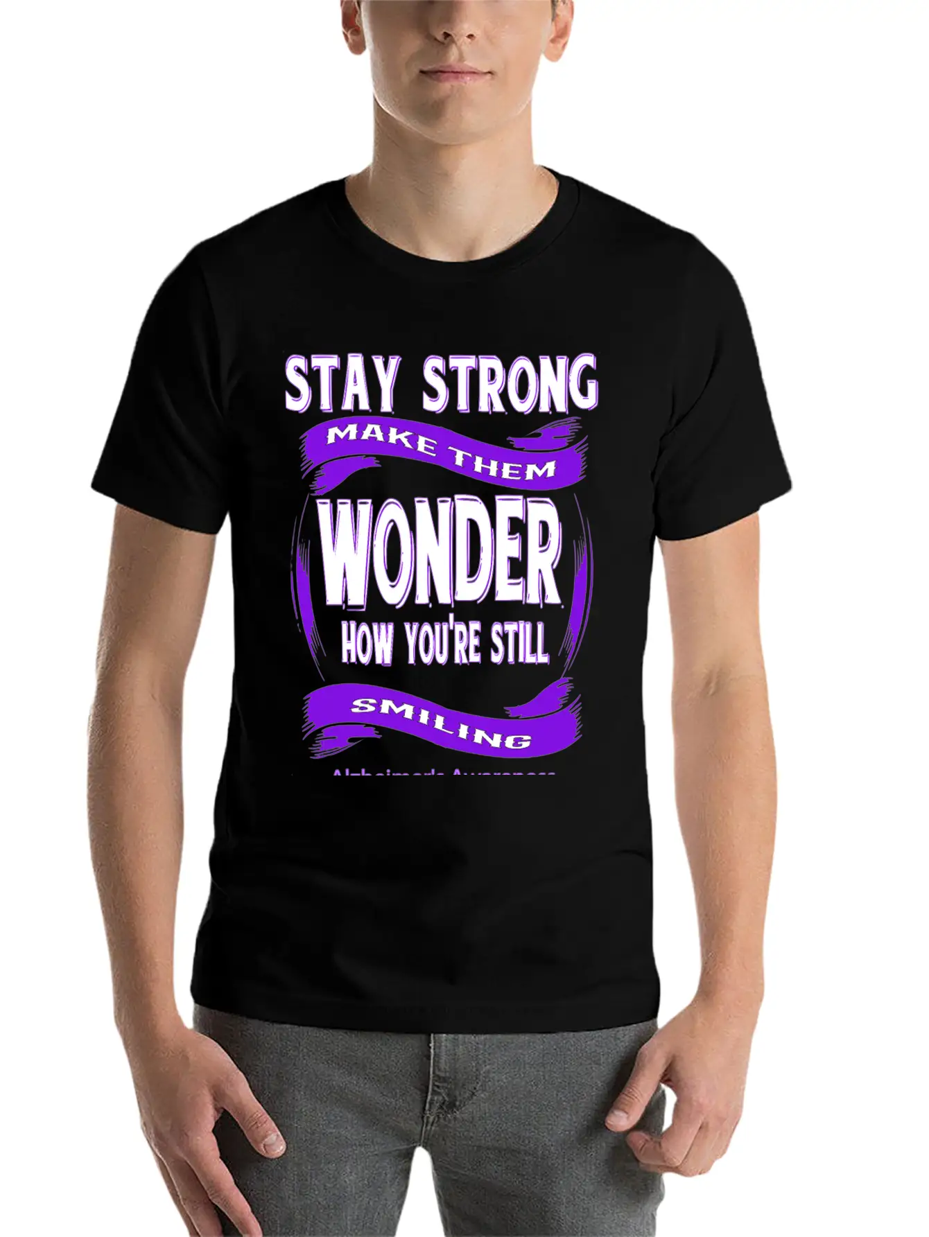Alzheimer's Awareness Unisex Short Sleeve Soft Cotton T-Shirt – Casual Everyday Wear