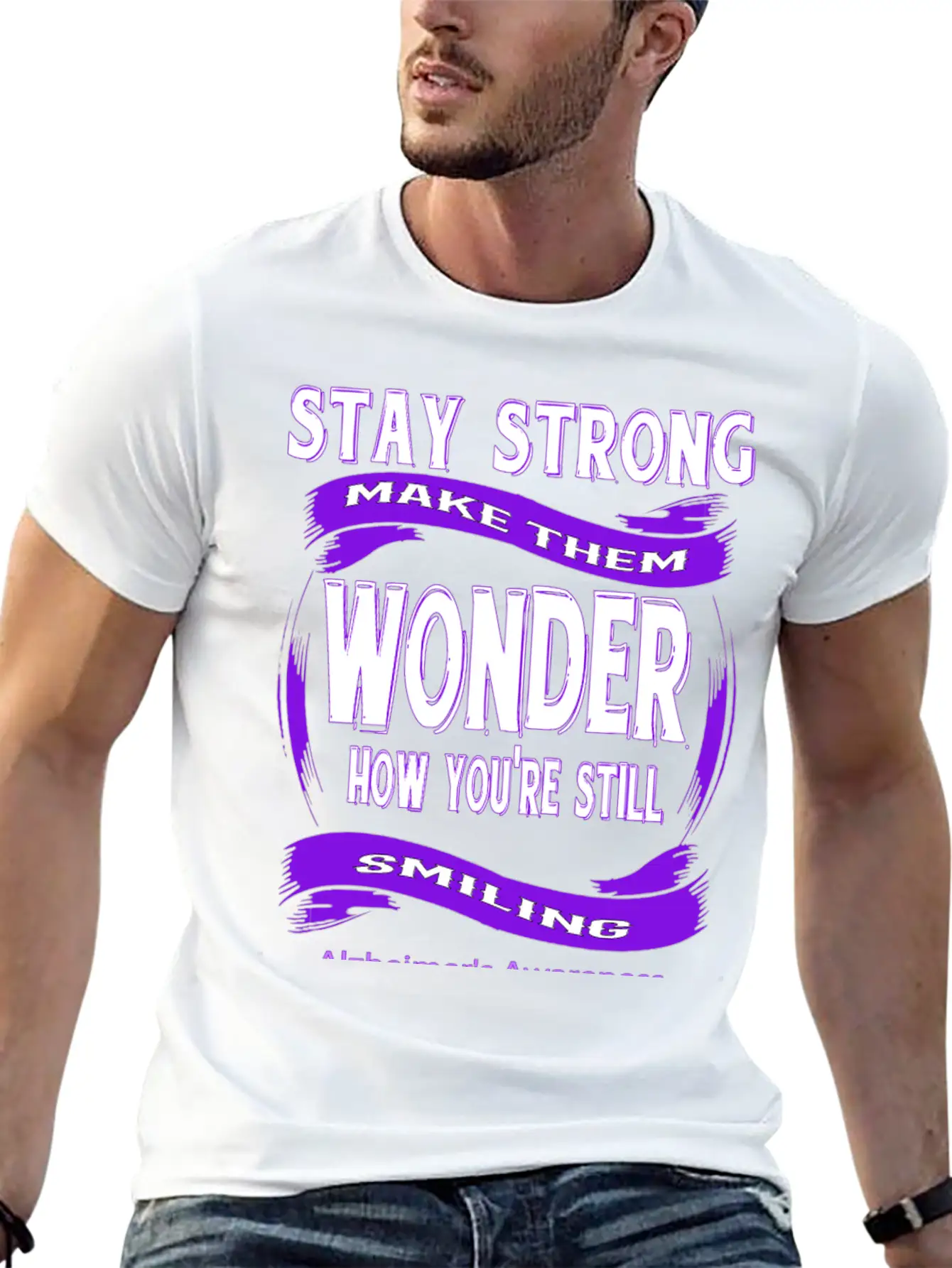 Alzheimer's Awareness Unisex Short Sleeve Soft Cotton T-Shirt – Casual Everyday Wear
