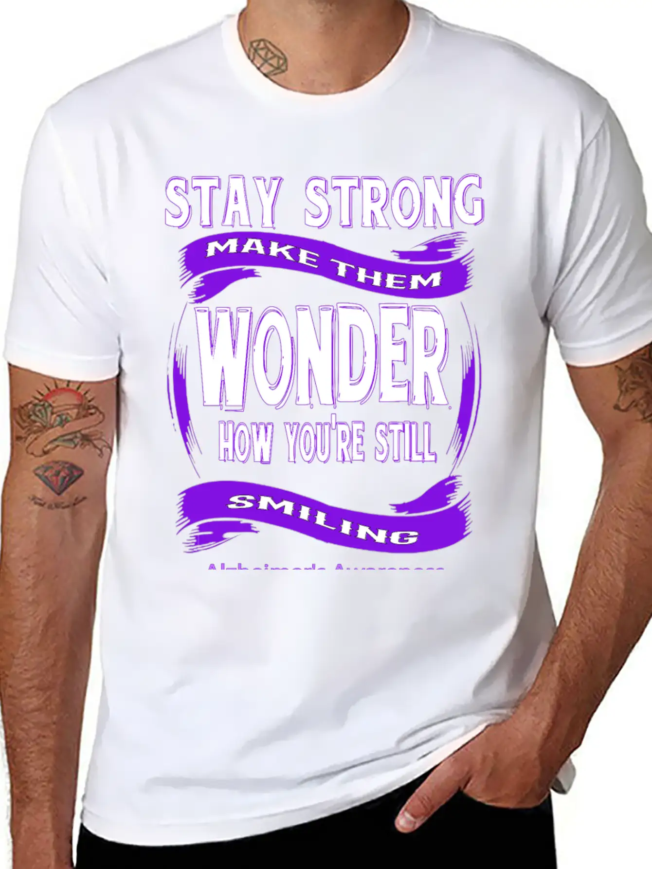 Alzheimer's Awareness Unisex Short Sleeve Soft Cotton T-Shirt – Casual Everyday Wear