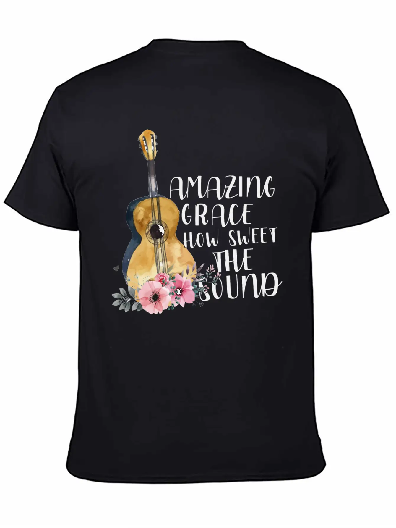 Amazing Grace How Sweet The Sound Unisex Short Sleeve Soft Cotton T-Shirt – Casual Everyday Wear