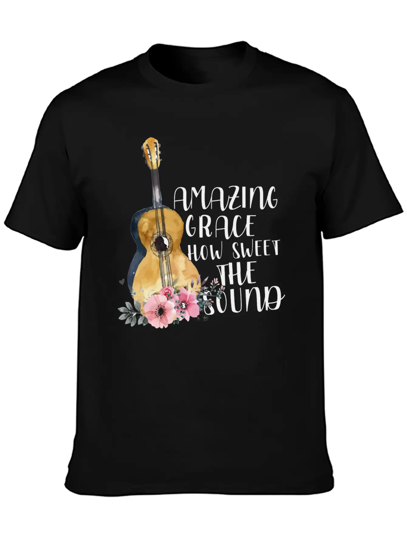 Amazing Grace How Sweet The Sound Unisex Short Sleeve Soft Cotton T-Shirt – Casual Everyday Wear