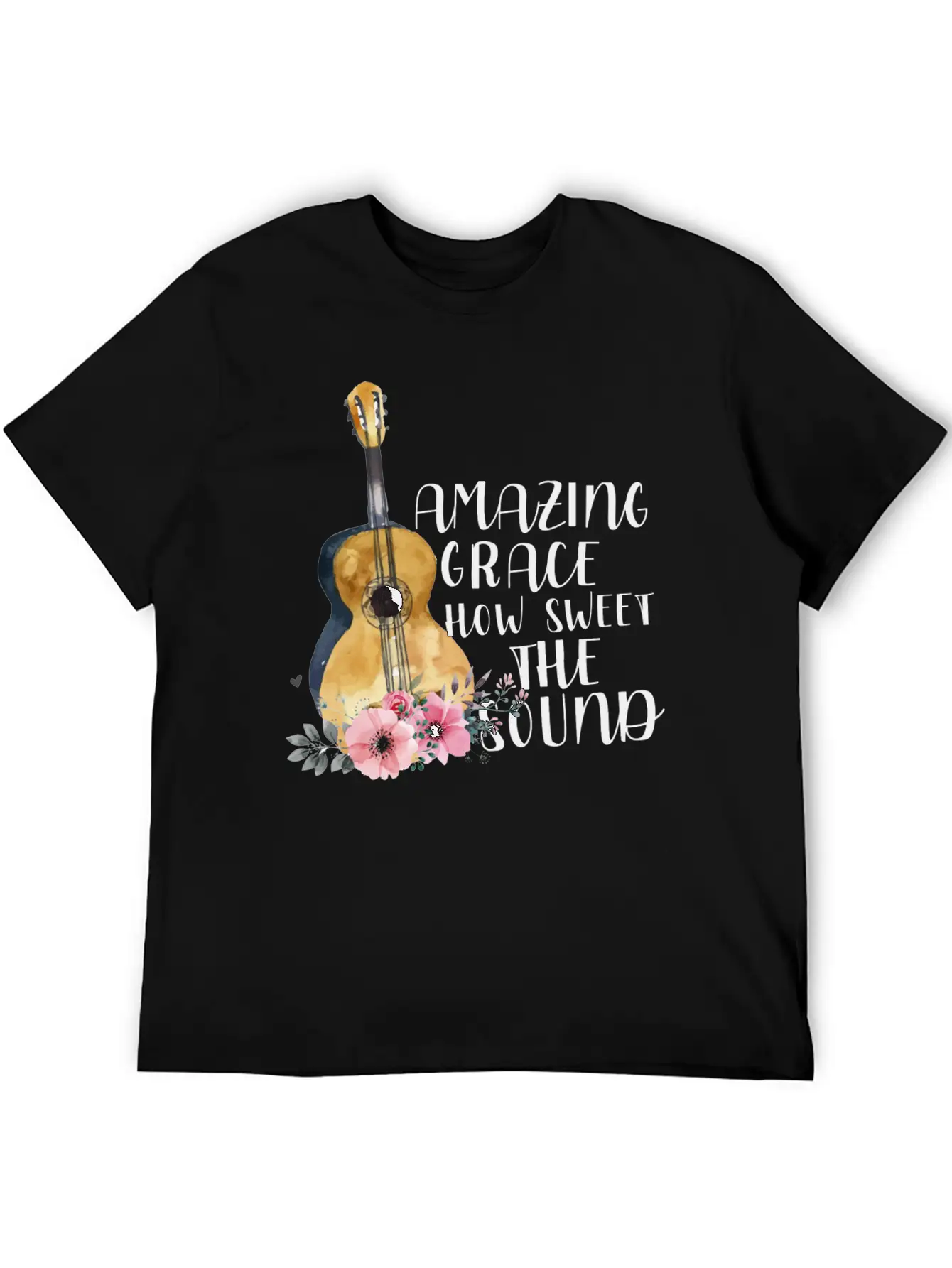 Amazing Grace How Sweet The Sound Unisex Short Sleeve Soft Cotton T-Shirt – Casual Everyday Wear