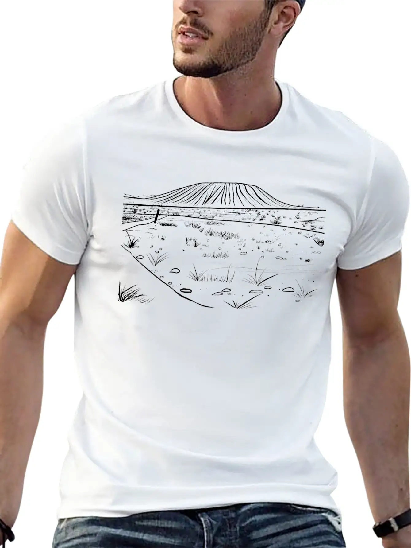 Amboy Crater Unisex Short Sleeve Soft Cotton T-Shirt – Casual Everyday Wear