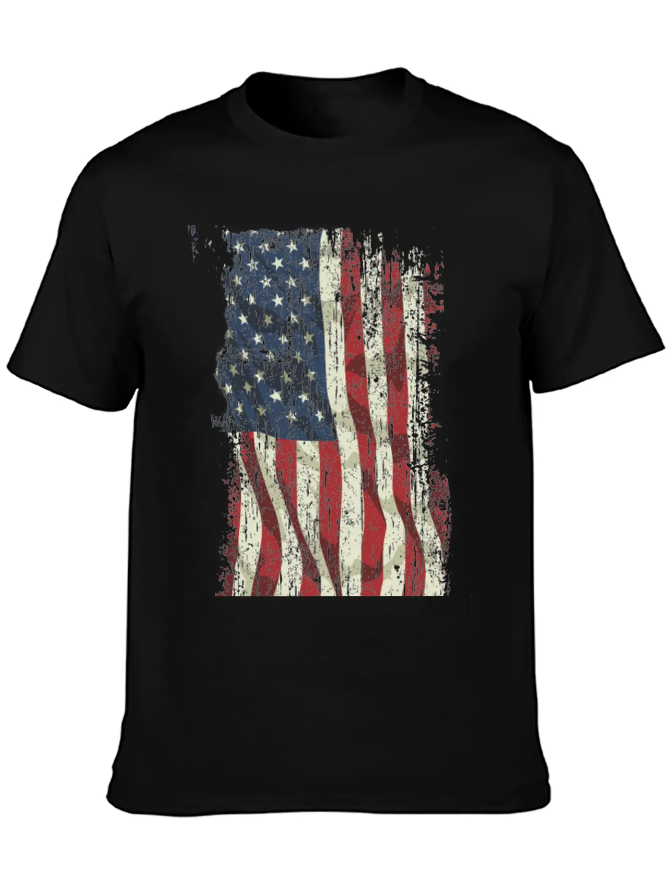 America Flag Vintage Unisex Short Sleeve Soft Cotton T-Shirt – Casual Everyday Wear