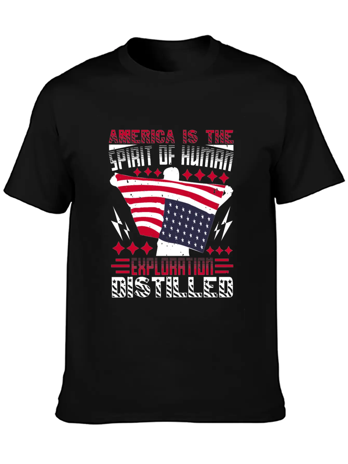 America Is The Spirit Of Human Exploration Comfortable Minimalist Graphic Tee – Summer Style Essential
