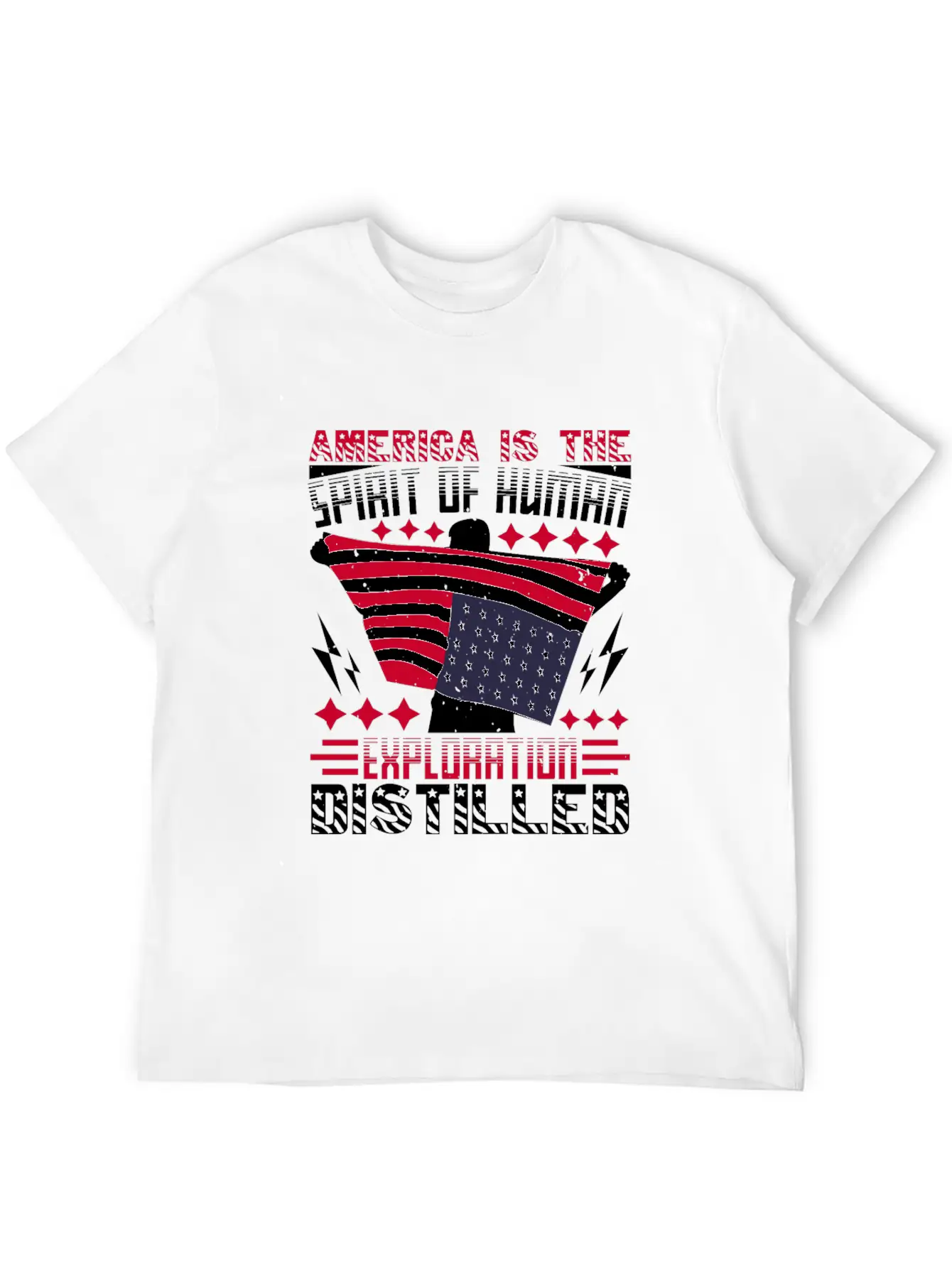 America Is The Spirit Of Human Exploration Comfortable Minimalist Graphic Tee – Summer Style Essential